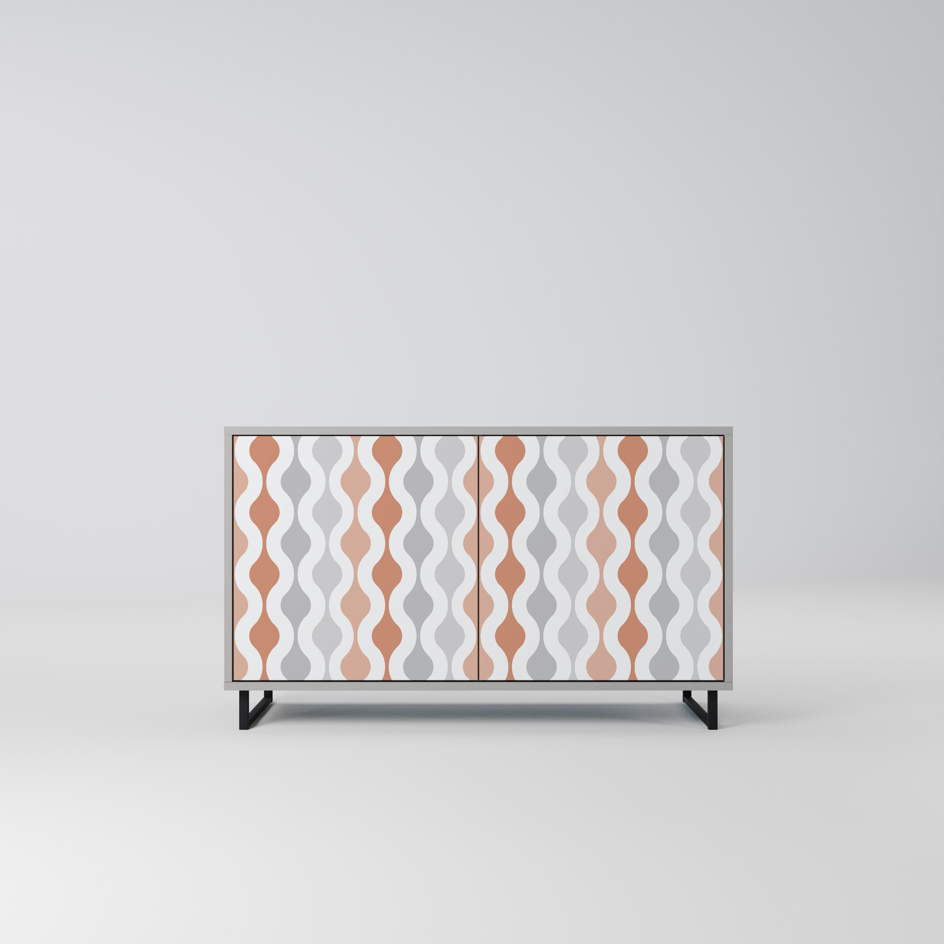 HAZY NOSTALGIA Aparador de 2 Portas em Acabamento Cinzento