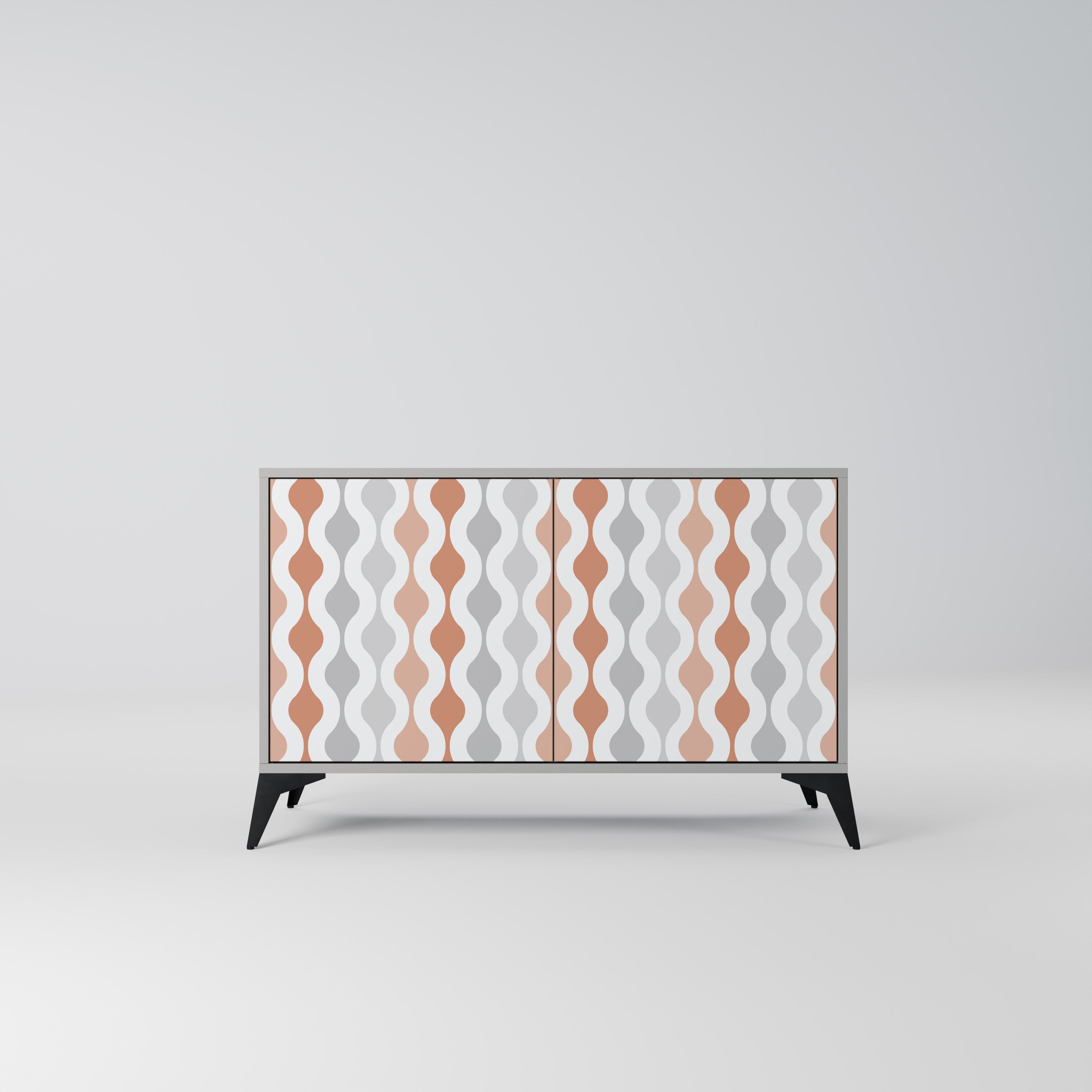 HAZY NOSTALGIA Aparador de 2 Portas em Acabamento Cinzento