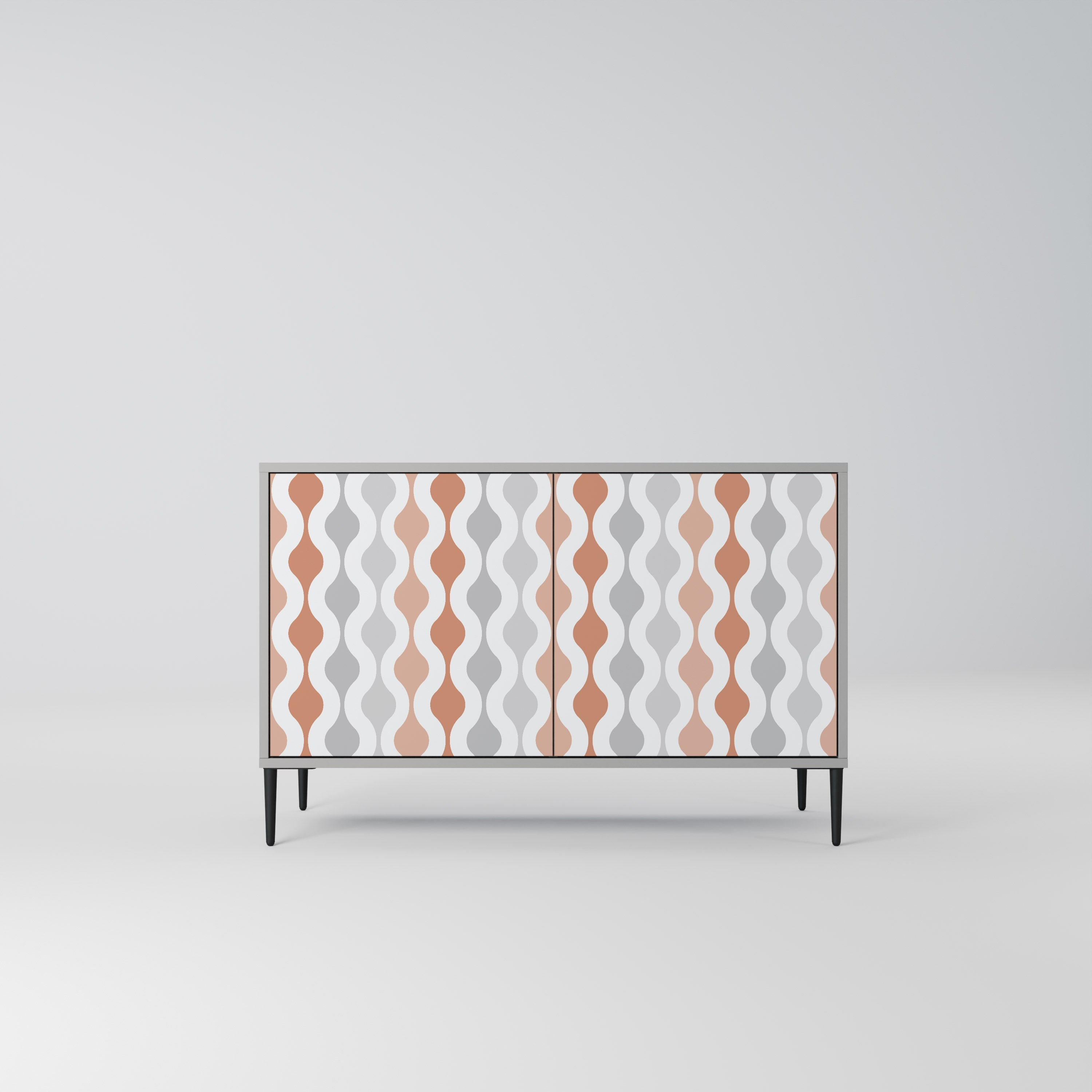 HAZY NOSTALGIA Aparador de 2 Portas em Acabamento Cinzento