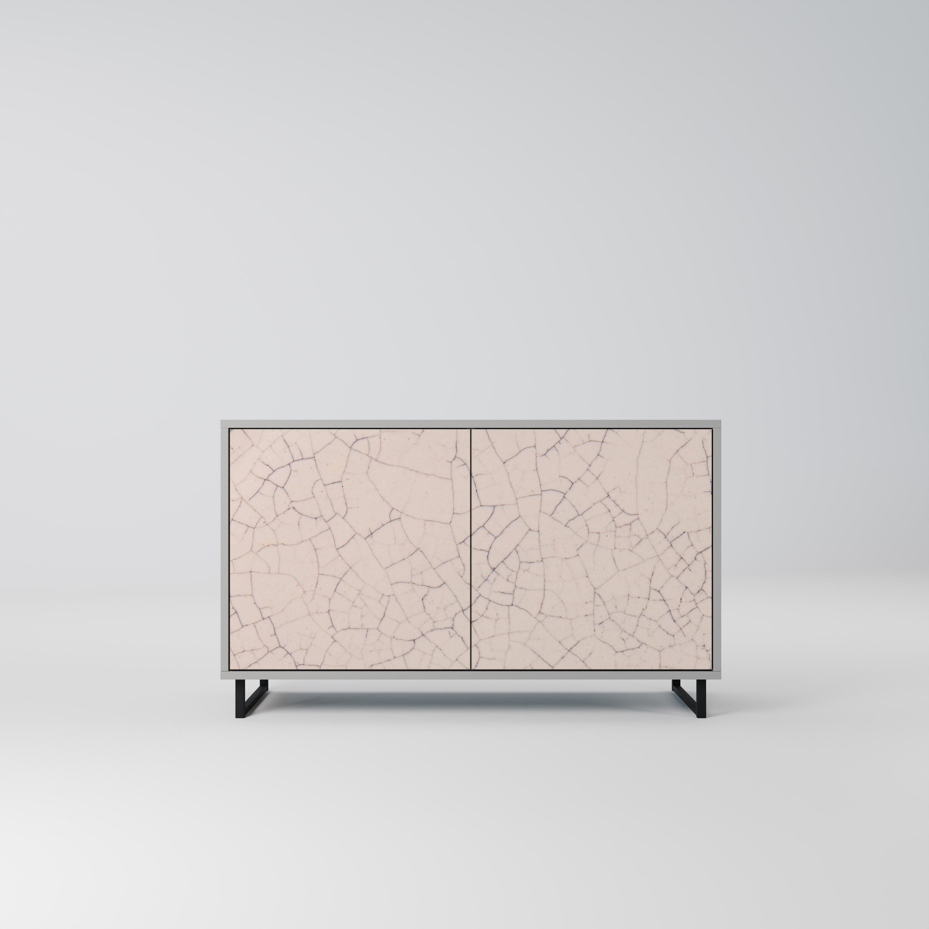 CERAMIC TEXTURE Aparador de 2 Portas em Acabamento Cinzento