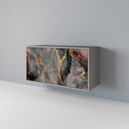 GOLDEN TIDES Aparador de 2 Portas em Acabamento Cinzento