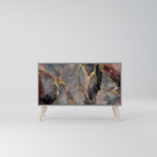 GOLDEN TIDES Aparador de 2 Portas em Acabamento Cinzento