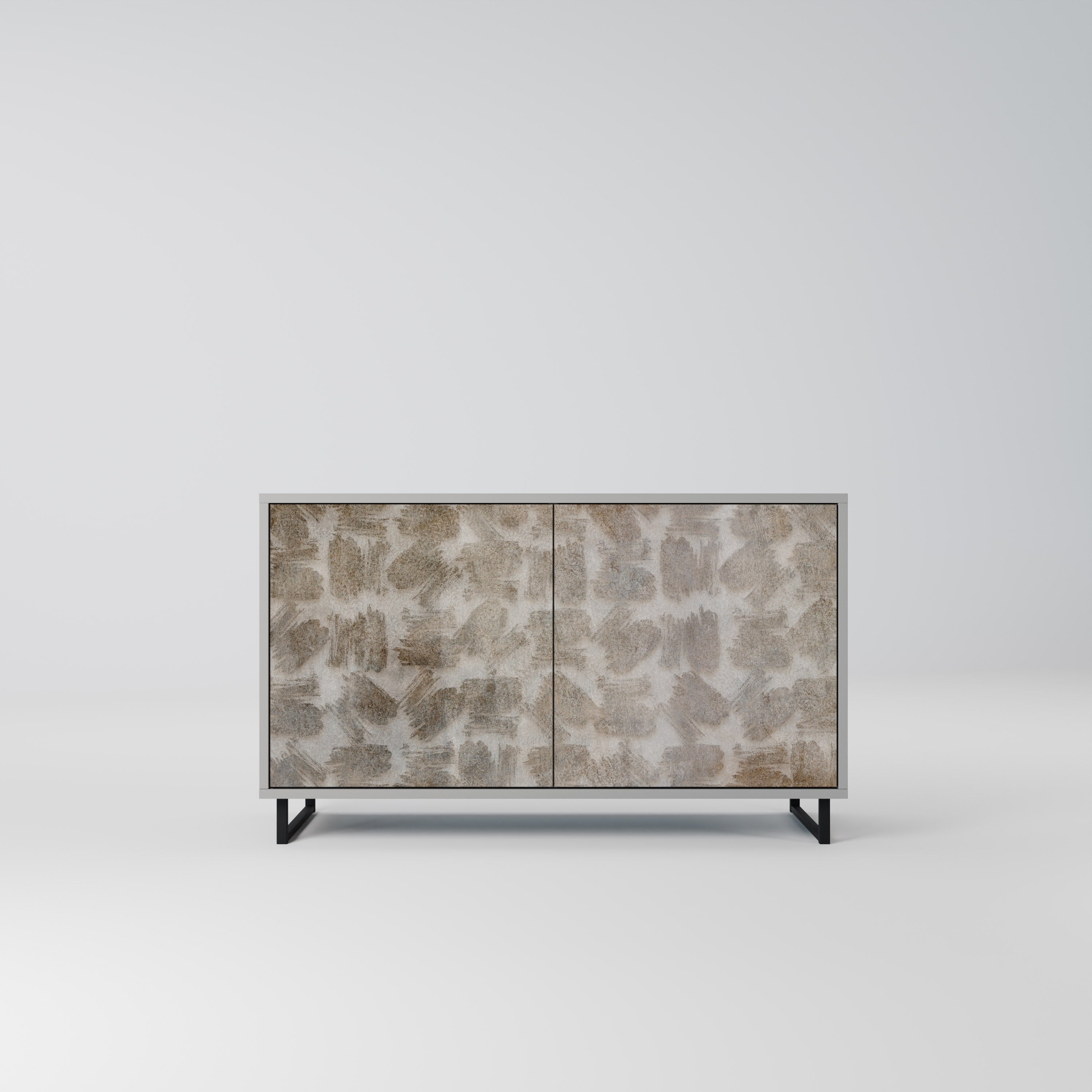 SLIGHTLY BLURRED Aparador de 2 Portas em Acabamento Cinzento