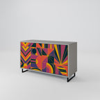 ELECTRIC PATTERNS Aparador de 2 Portas em Acabamento Cinzento