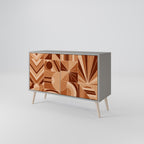 PRISM MOSAIC Aparador de 2 Portas em Acabamento Cinzento