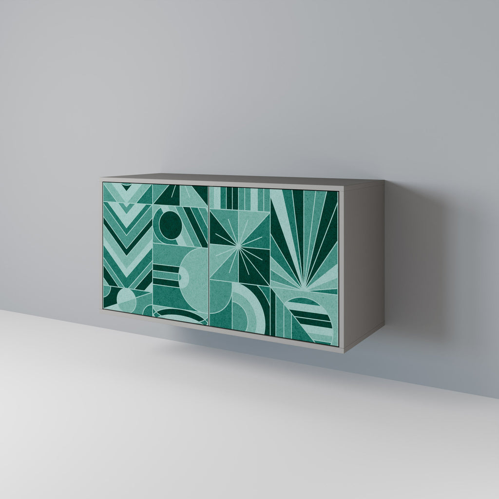 HARMONIC GRID Aparador de 2 Portas em Acabamento Cinzento