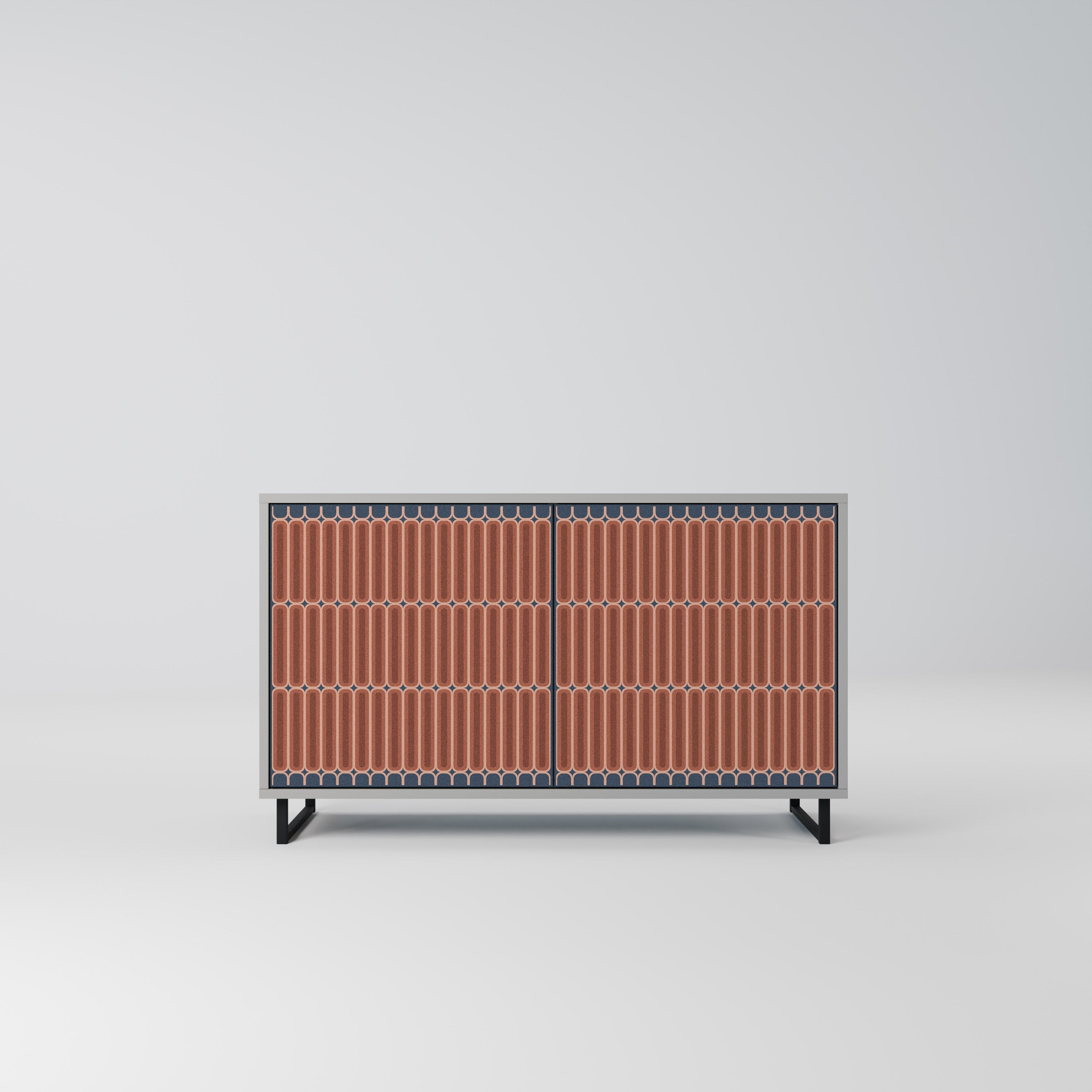 HYPNOTIC GATE 2-Door Sideboard in Grey Finish