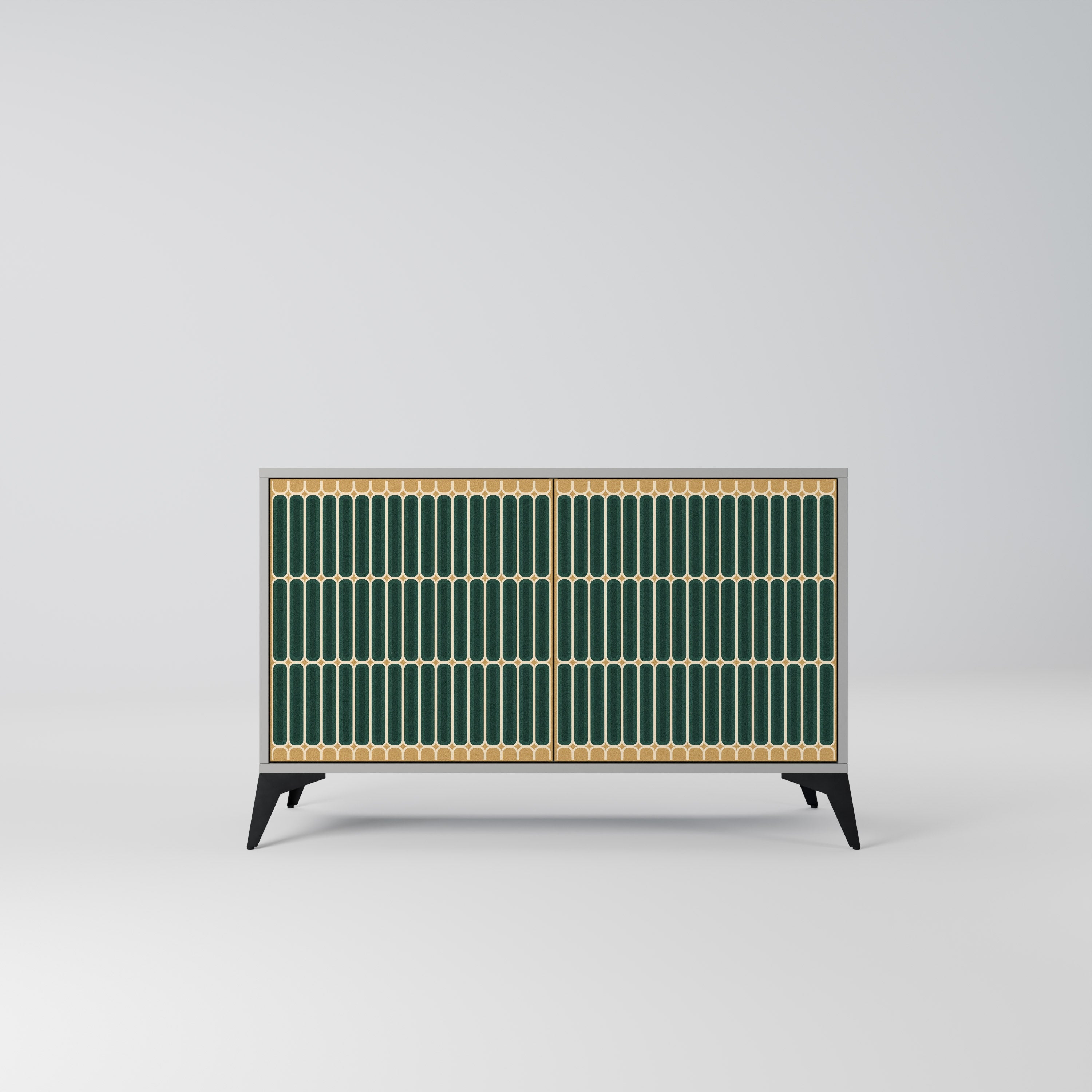 ILUSION GATE 2-Door Sideboard in Grey Finish