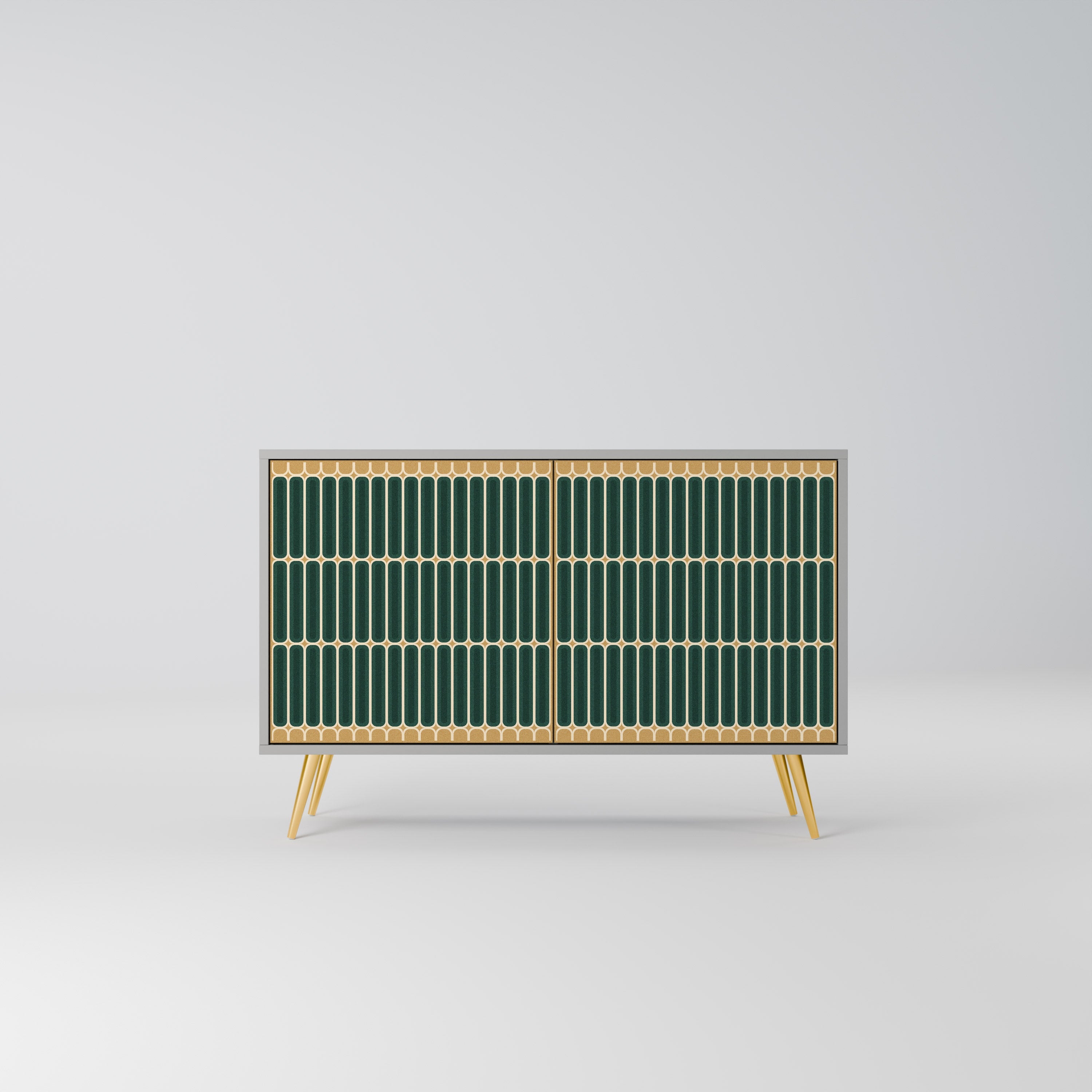 ILUSION GATE 2-Door Sideboard in Grey Finish