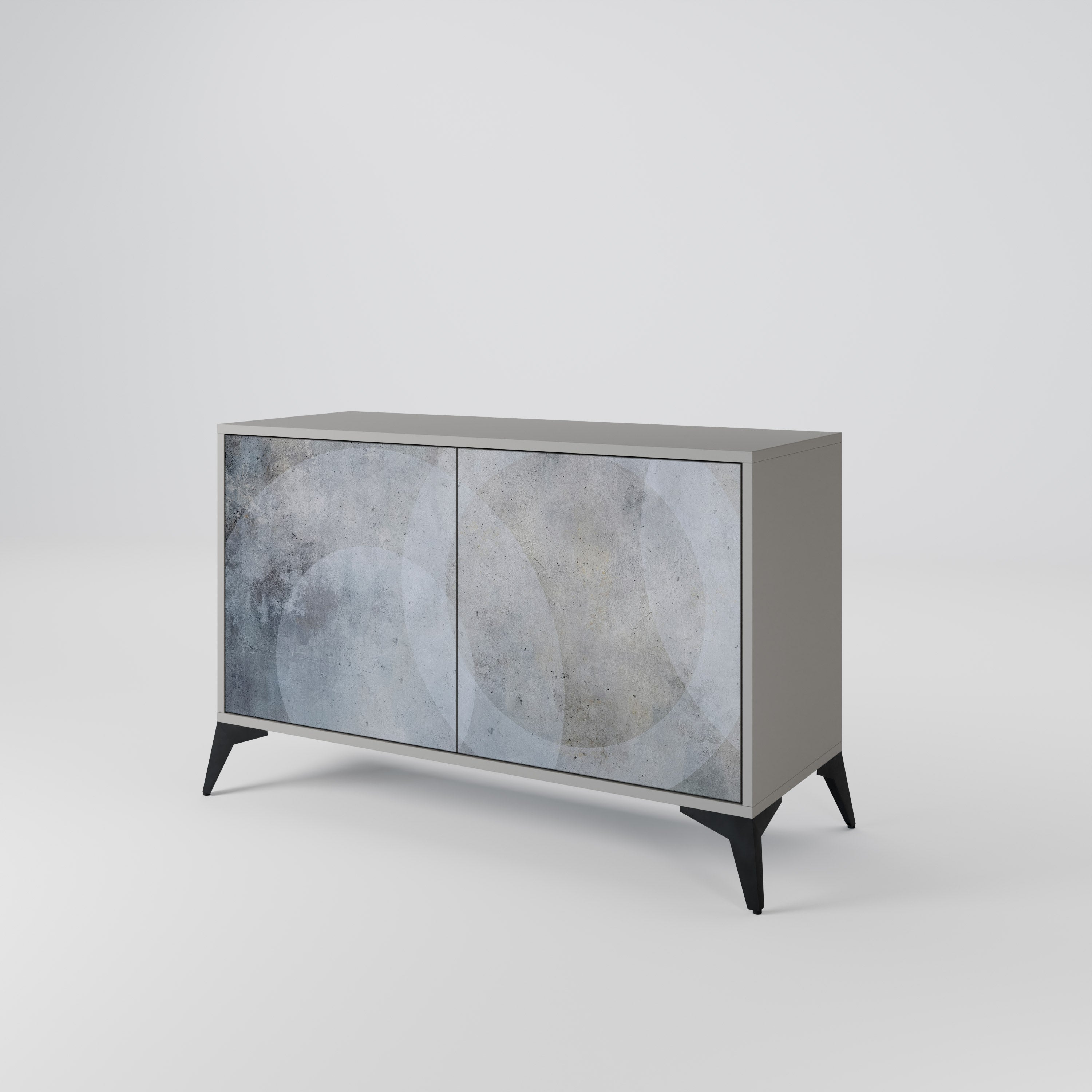 MUTED ARC 2-Door Sideboard in Grey Finish