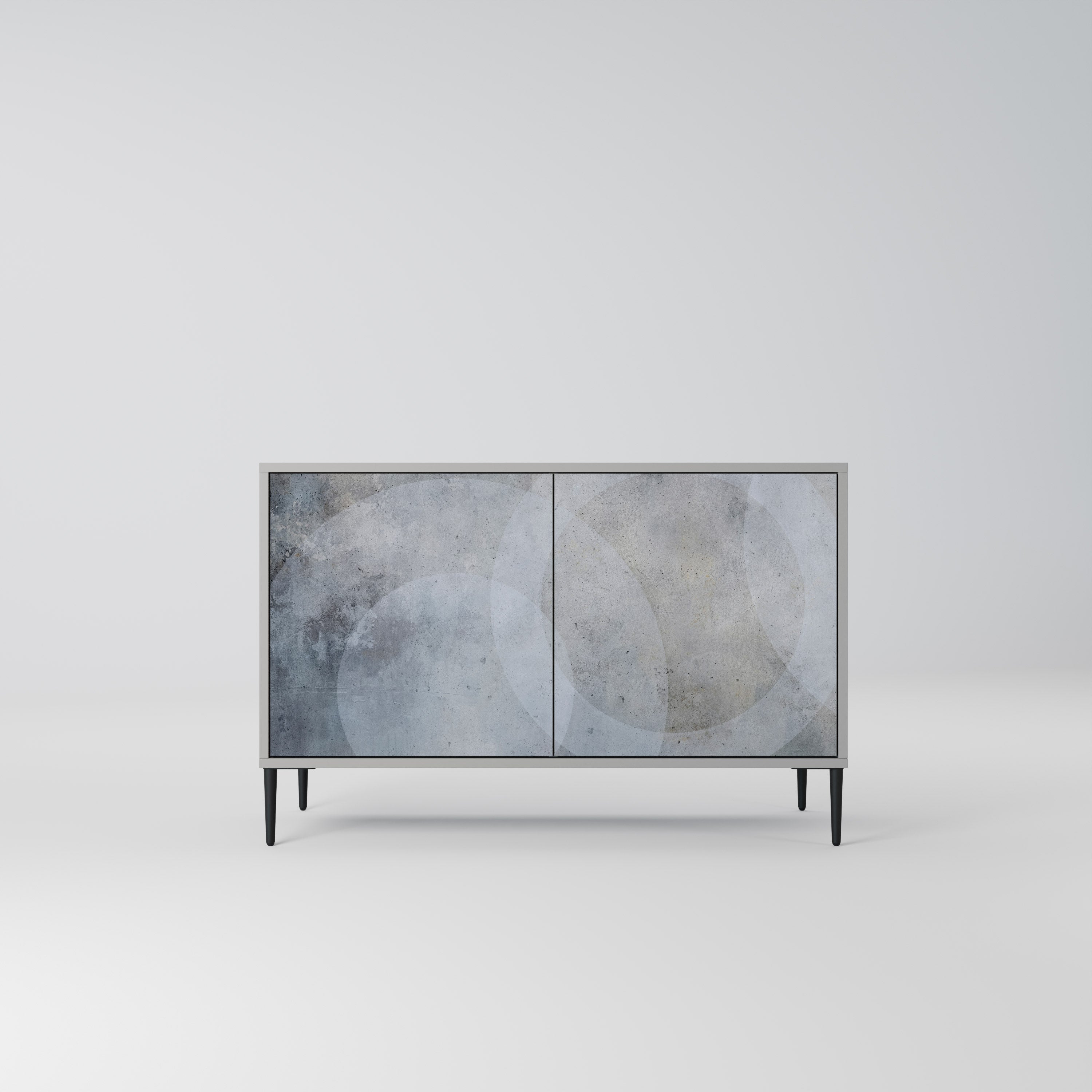 MUTED ARC 2-Door Sideboard in Grey Finish