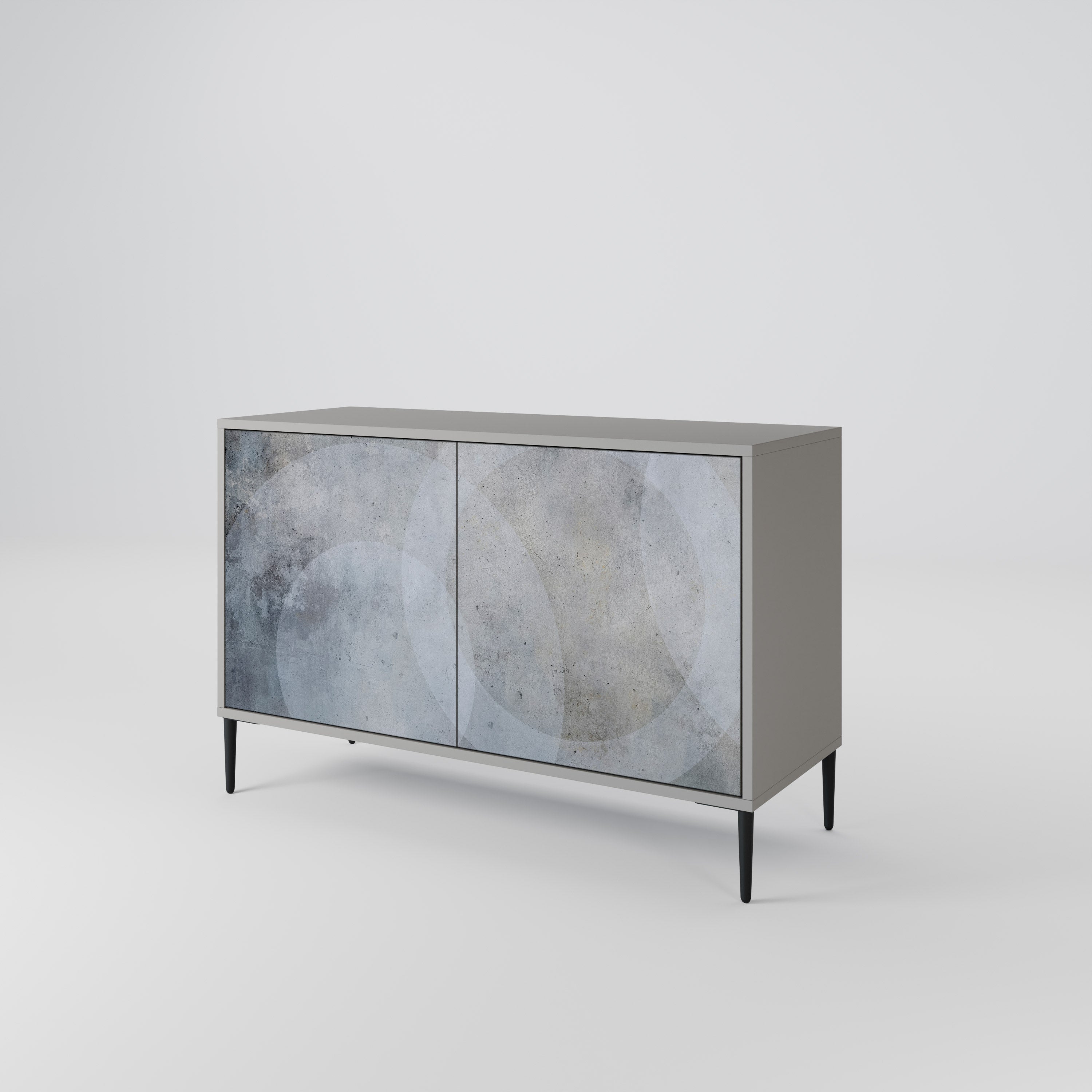 MUTED ARC 2-Door Sideboard in Grey Finish