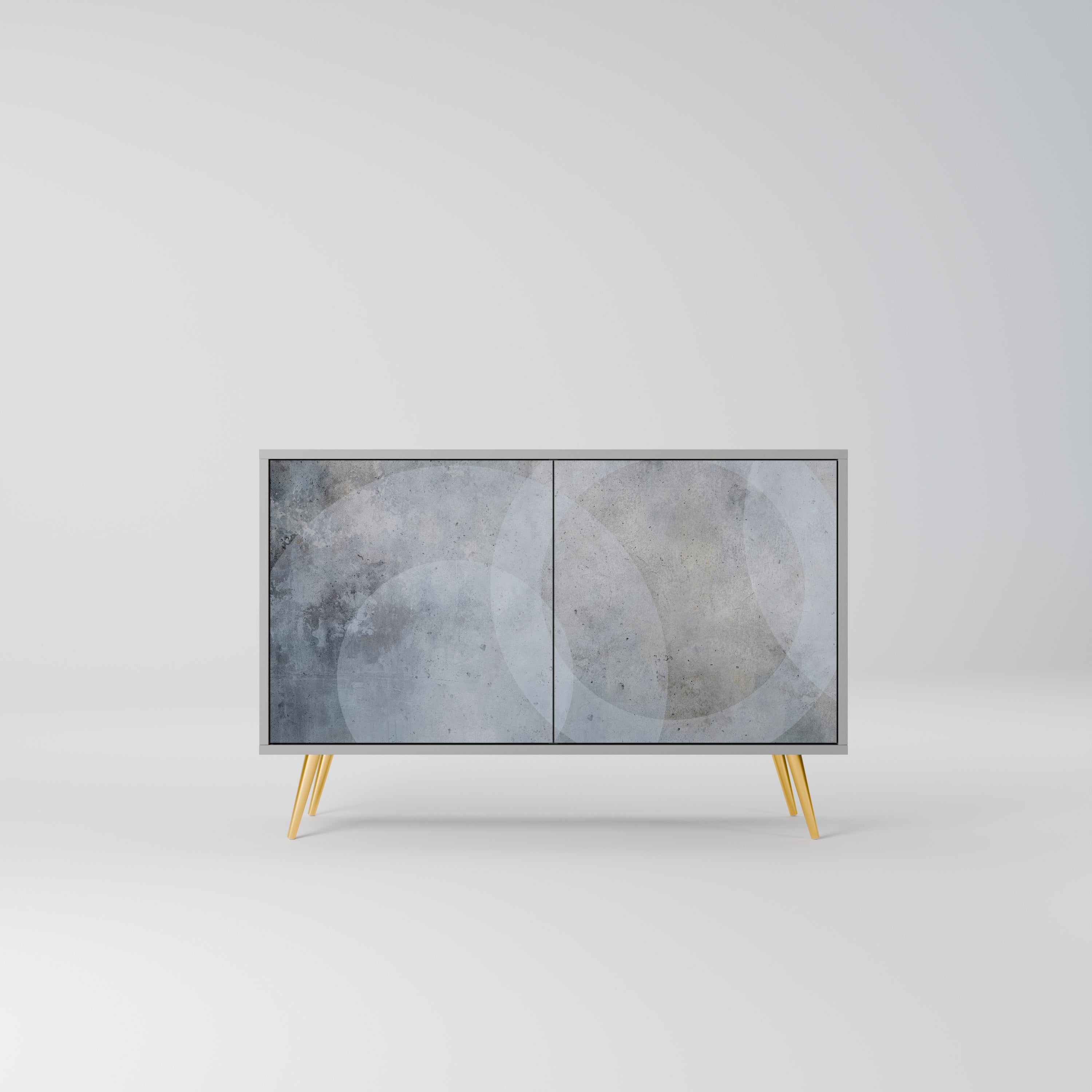 MUTED ARC 2-Door Sideboard in Grey Finish