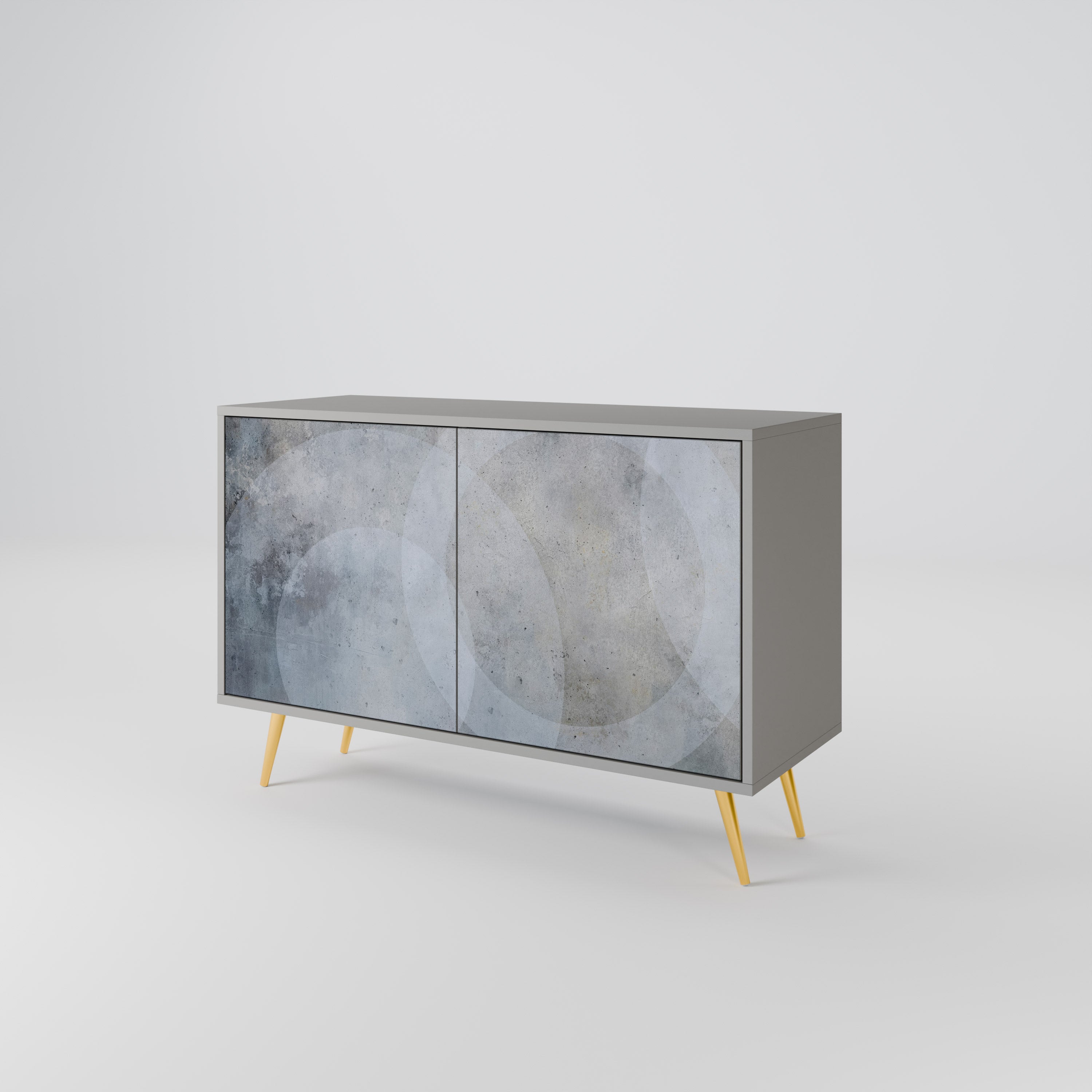 MUTED ARC 2-Door Sideboard in Grey Finish