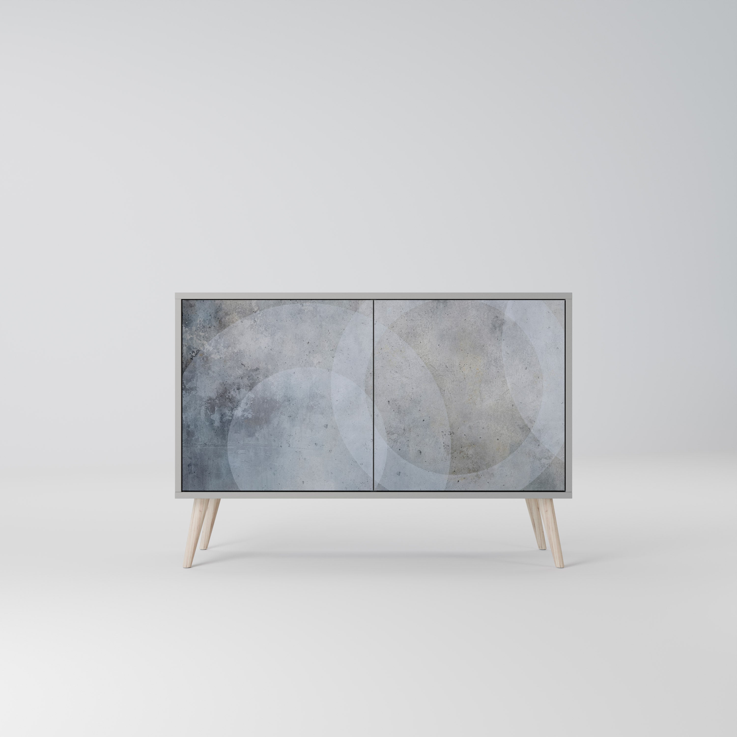 MUTED ARC 2-Door Sideboard in Grey Finish