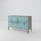 SKY WASH Aparador de 2 Portas em Acabamento Cinzento