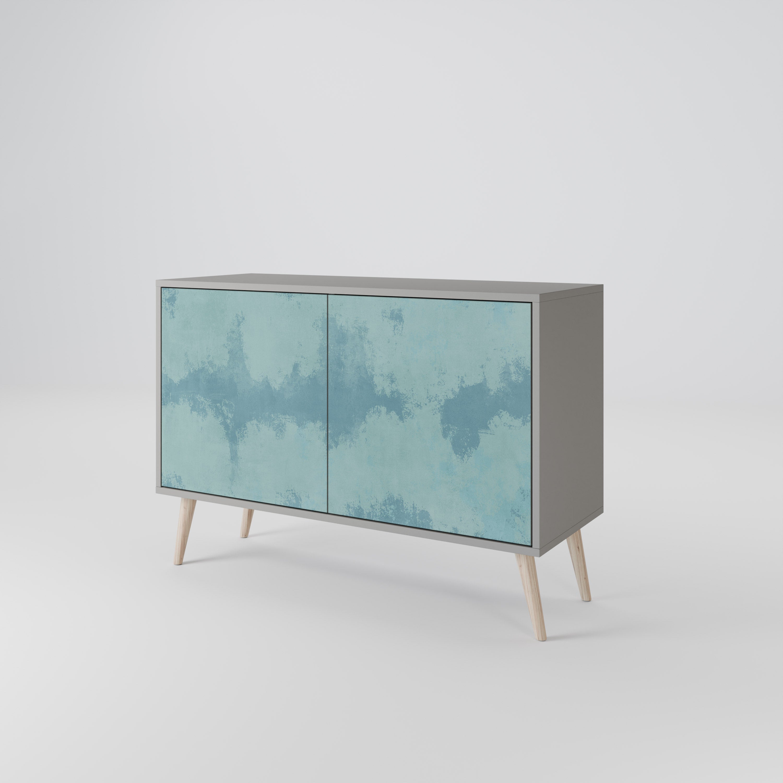 SKY WASH 2-Door Sideboard in Grey Finish