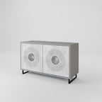 SOLID CIRCLES 2-Door Sideboard in Grey Finish