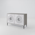 SOLID CIRCLES 2-Door Sideboard in Grey Finish