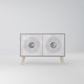SOLID CIRCLES 2-Door Sideboard in Grey Finish
