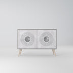SOLID CIRCLES 2-Door Sideboard in Grey Finish