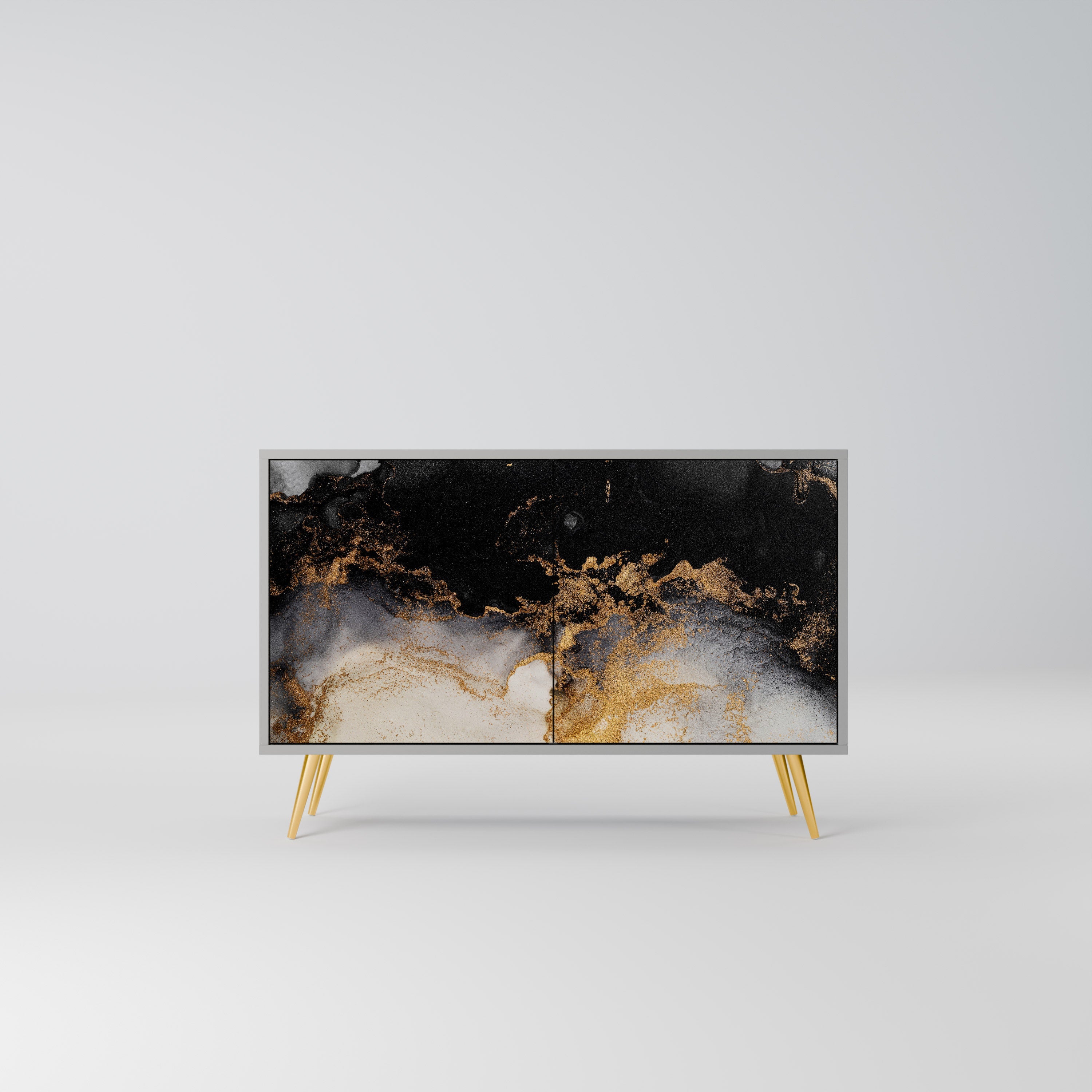 MARBLE OF TOMMORROW 2-Door Sideboard in Grey Finish