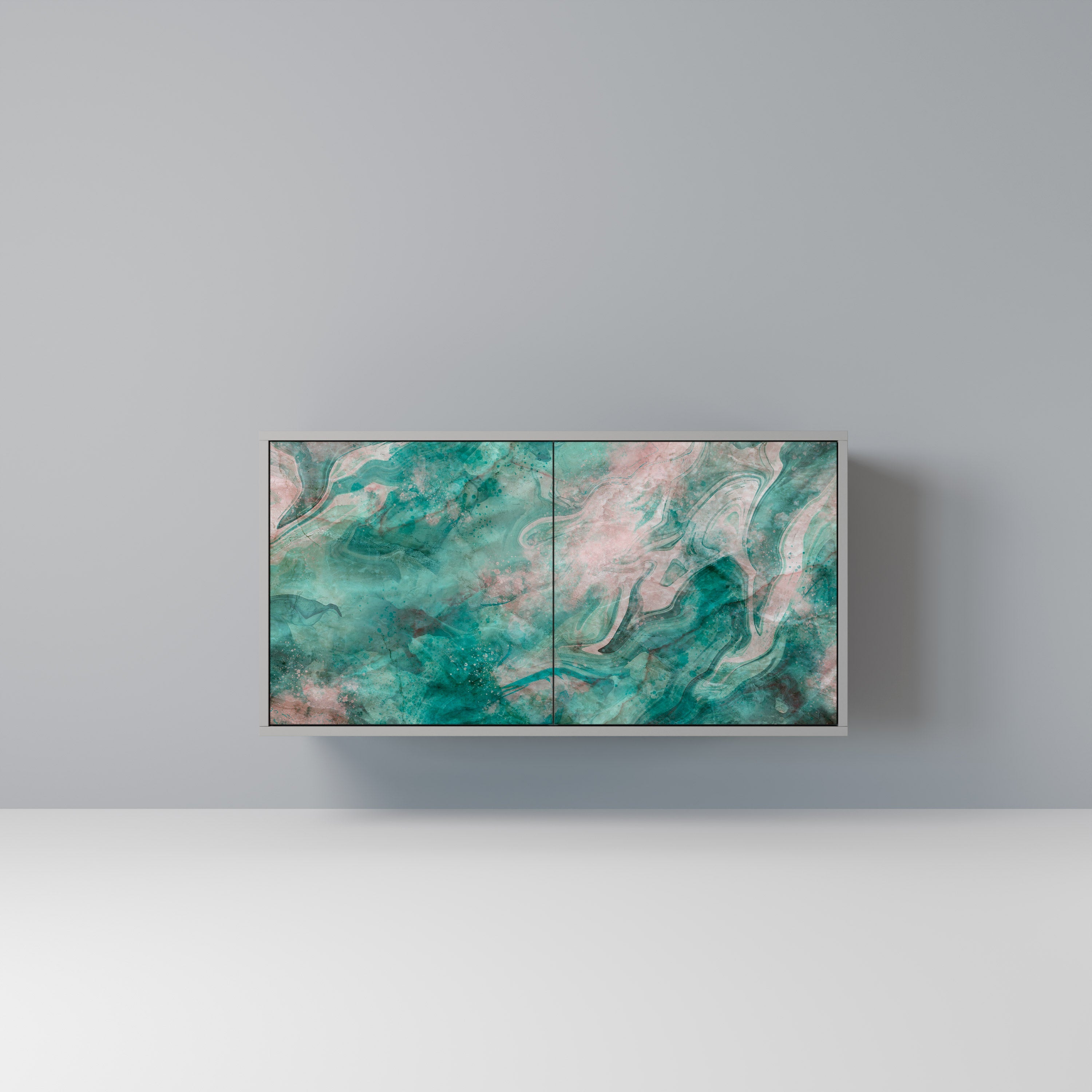 ABSTRACT ALCHEMY Aparador de 2 Portas em Acabamento Cinzento