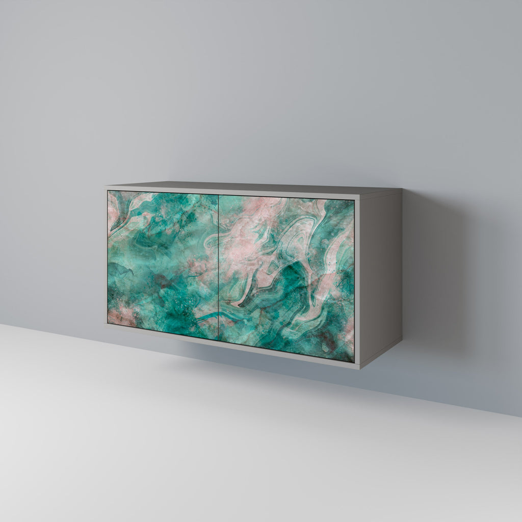 ABSTRACT ALCHEMY Aparador de 2 Portas em Acabamento Cinzento