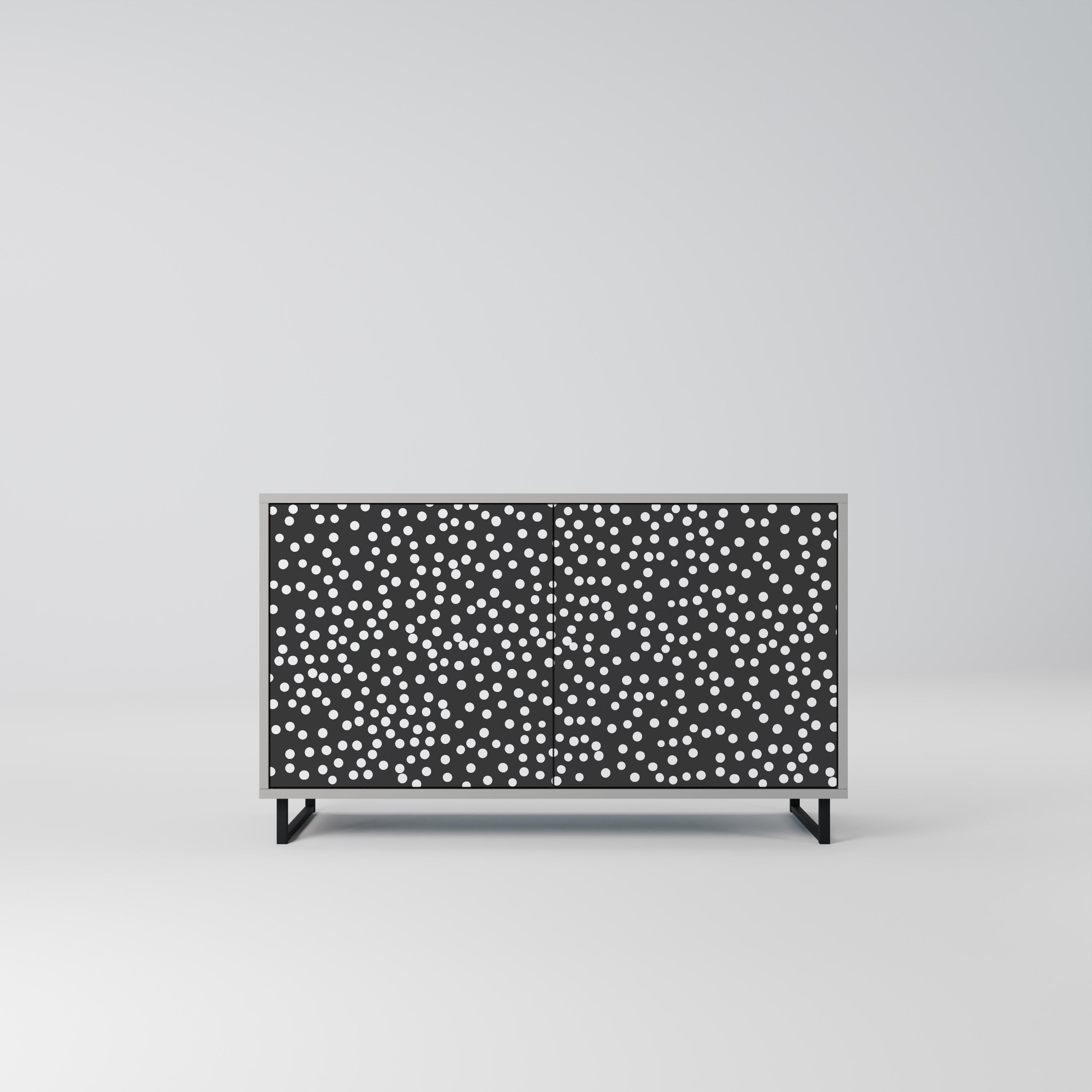 BLINDING LIGHTS 2-Door Sideboard in Grey Finish