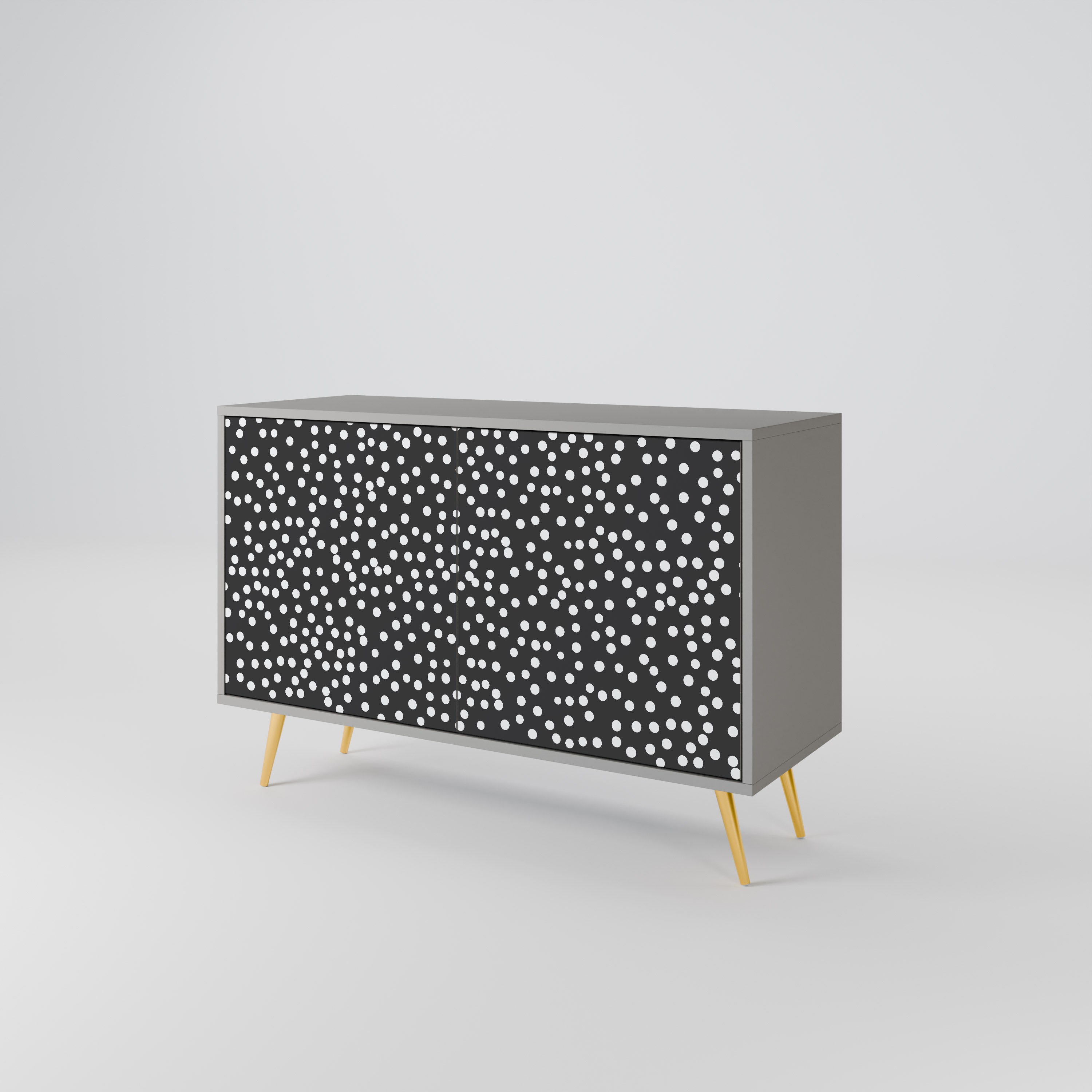 BLINDING LIGHTS 2-Door Sideboard in Grey Finish
