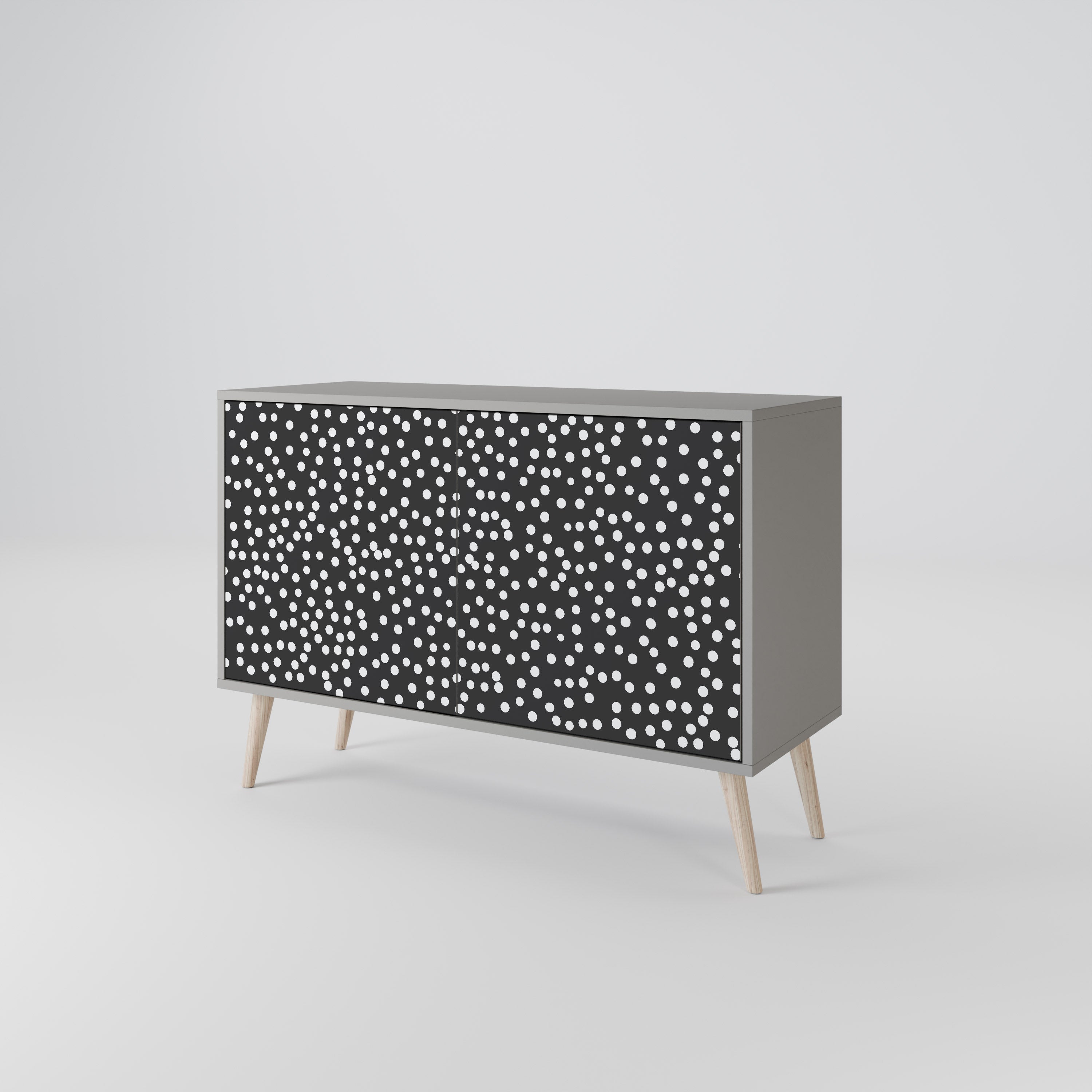 BLINDING LIGHTS 2-Door Sideboard in Grey Finish