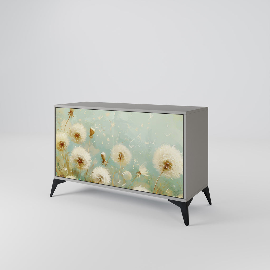 DREAMY MEADOW 2-Door Sideboard in Grey Finish