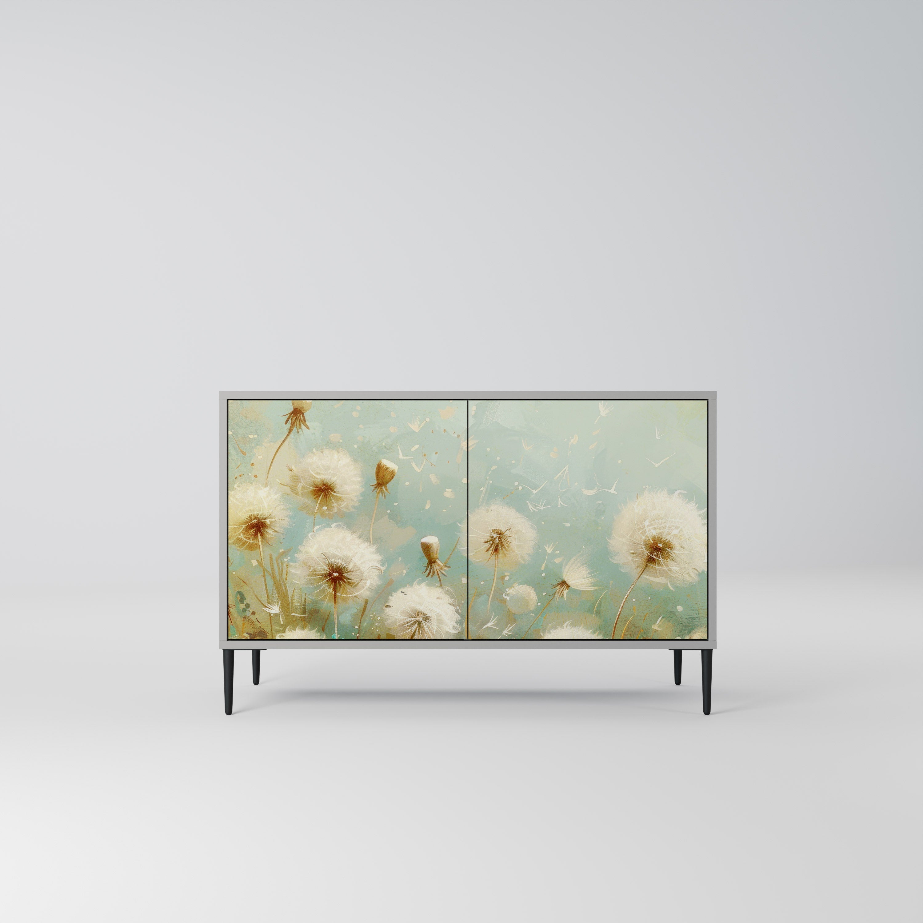 DREAMY MEADOW 2-Door Sideboard in Grey Finish