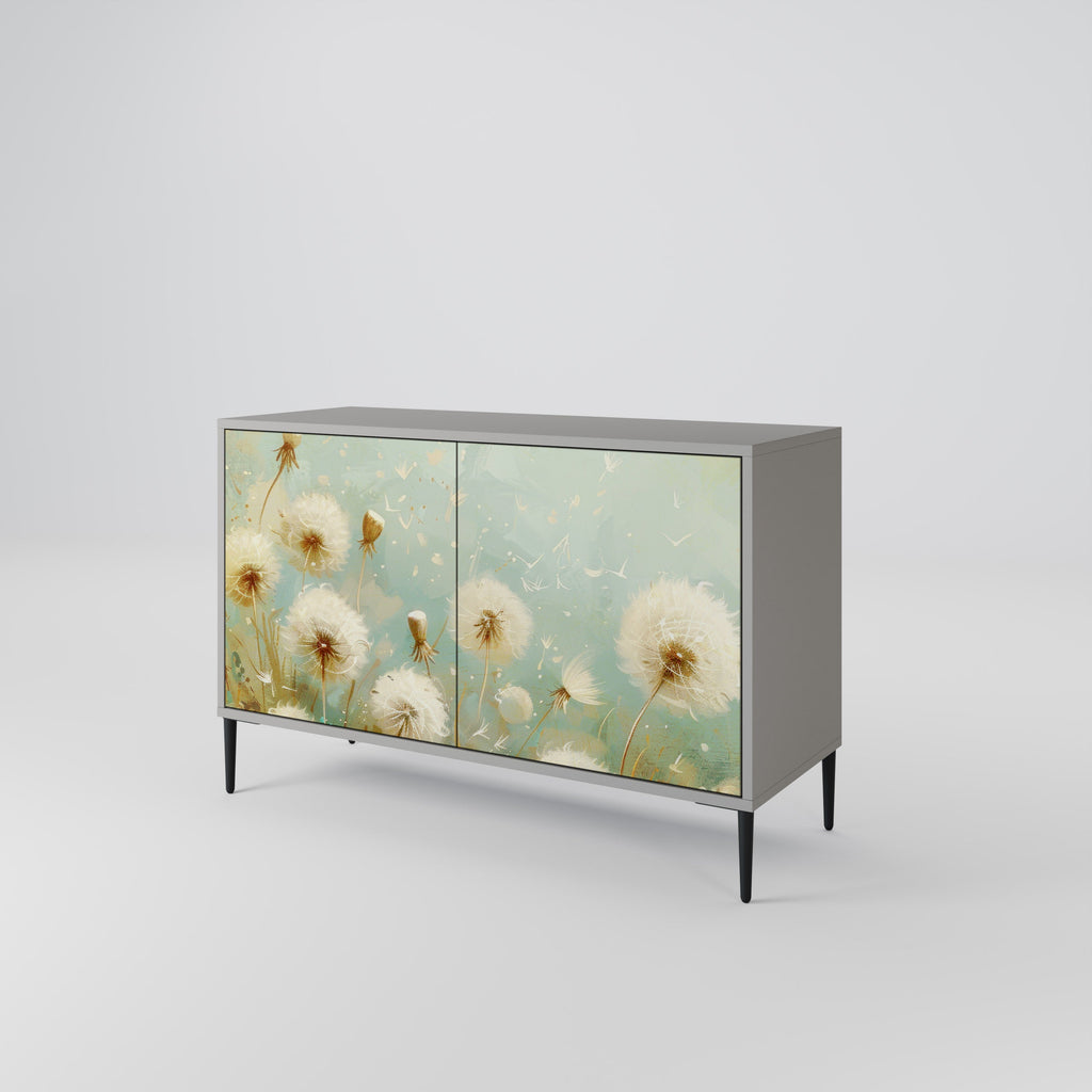 DREAMY MEADOW 2-Door Sideboard in Grey Finish