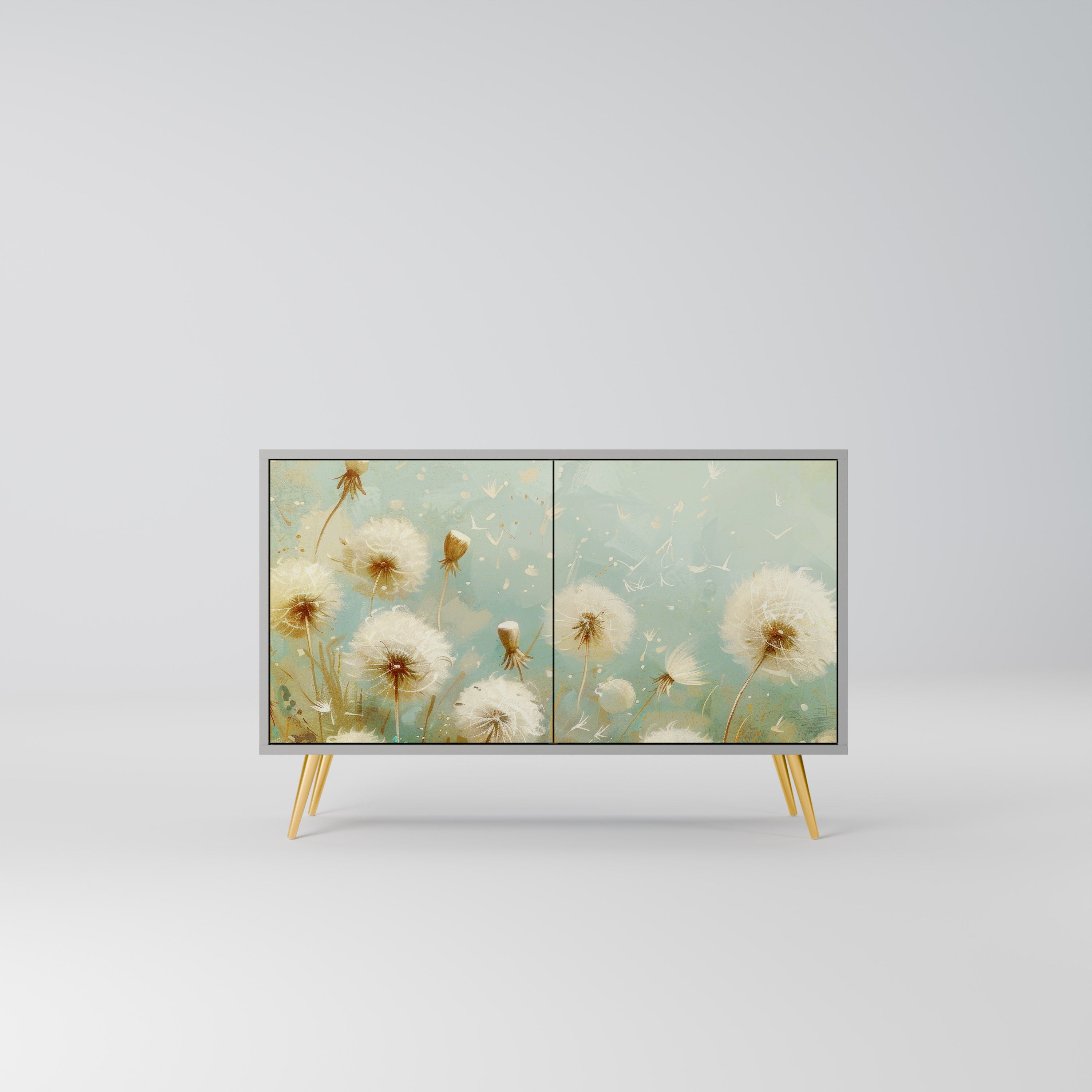 DREAMY MEADOW 2-Door Sideboard in Grey Finish