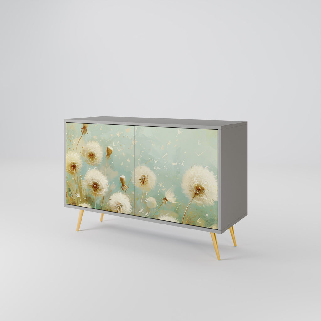 DREAMY MEADOW 2-Door Sideboard in Grey Finish