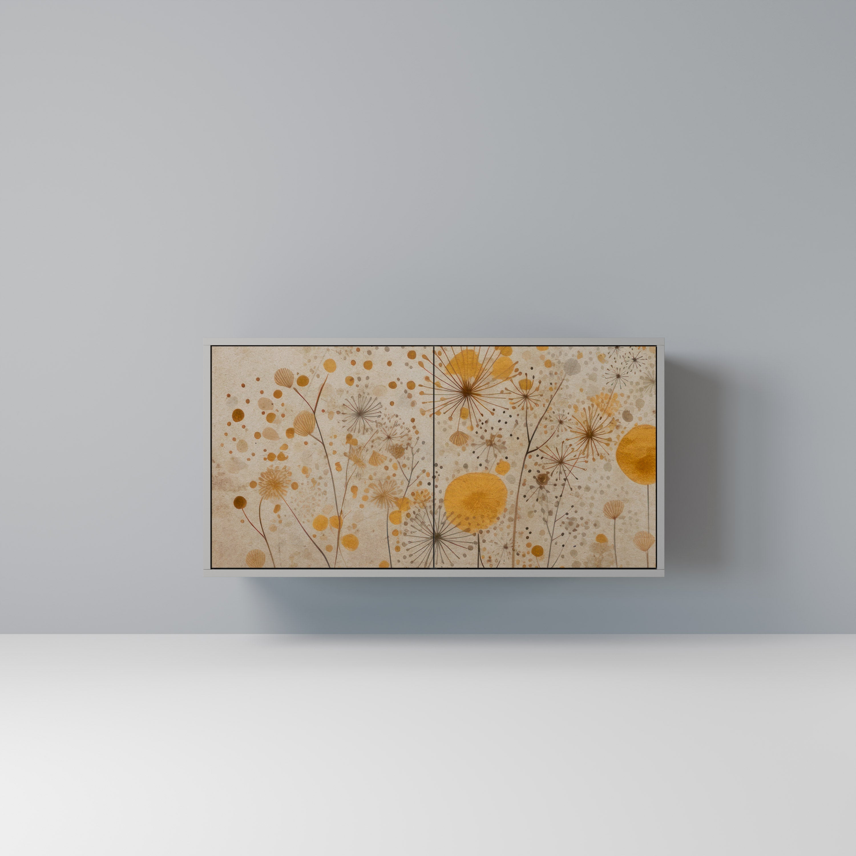 MORNING GLADE 2-Door Sideboard in Grey Finish