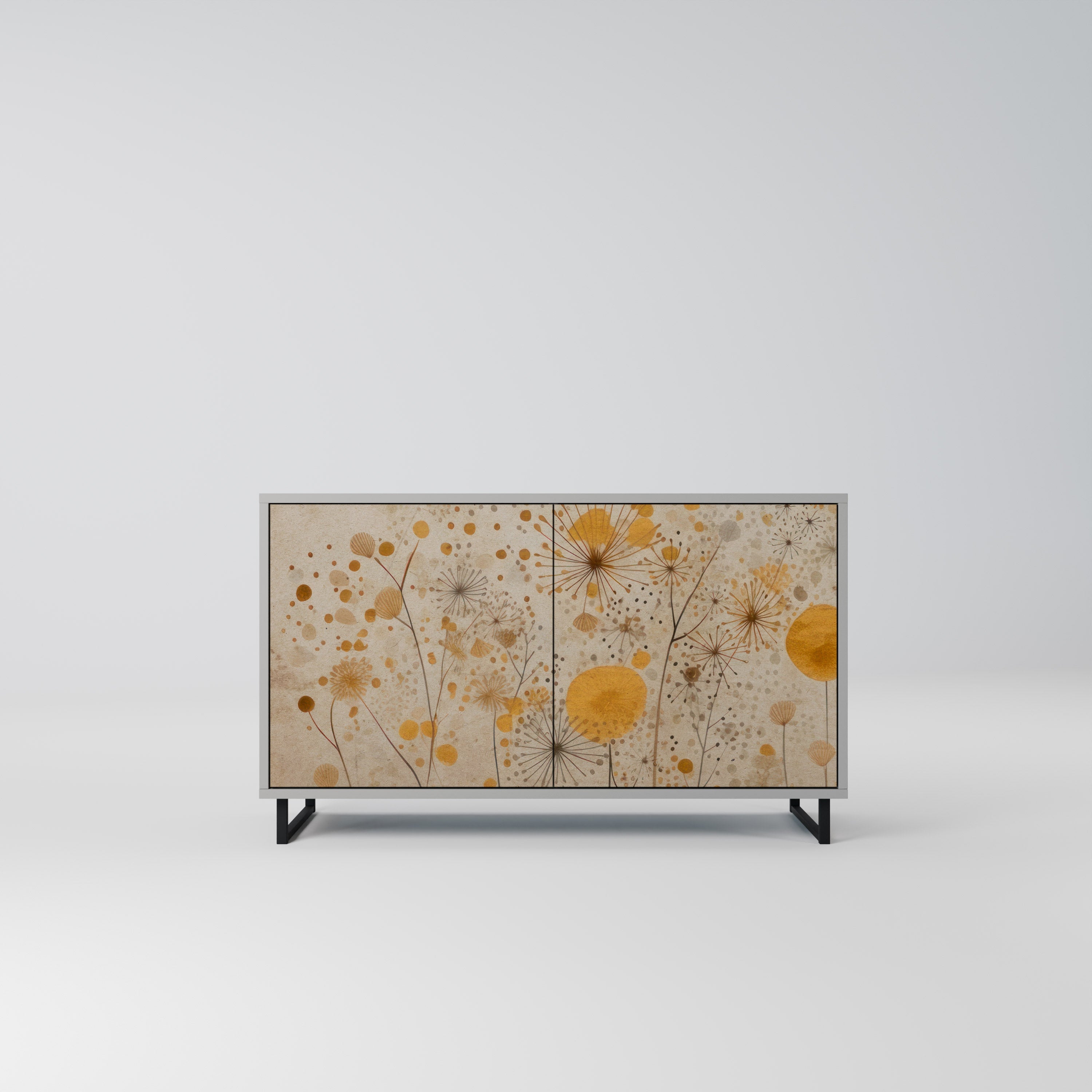 MORNING GLADE 2-Door Sideboard in Grey Finish