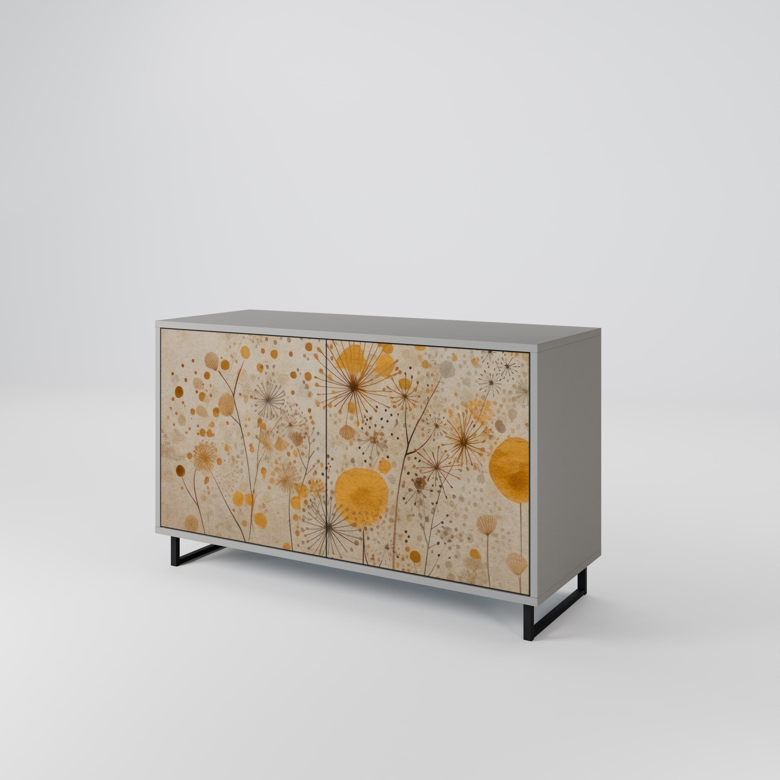 MORNING GLADE 2-Door Sideboard in Grey Finish