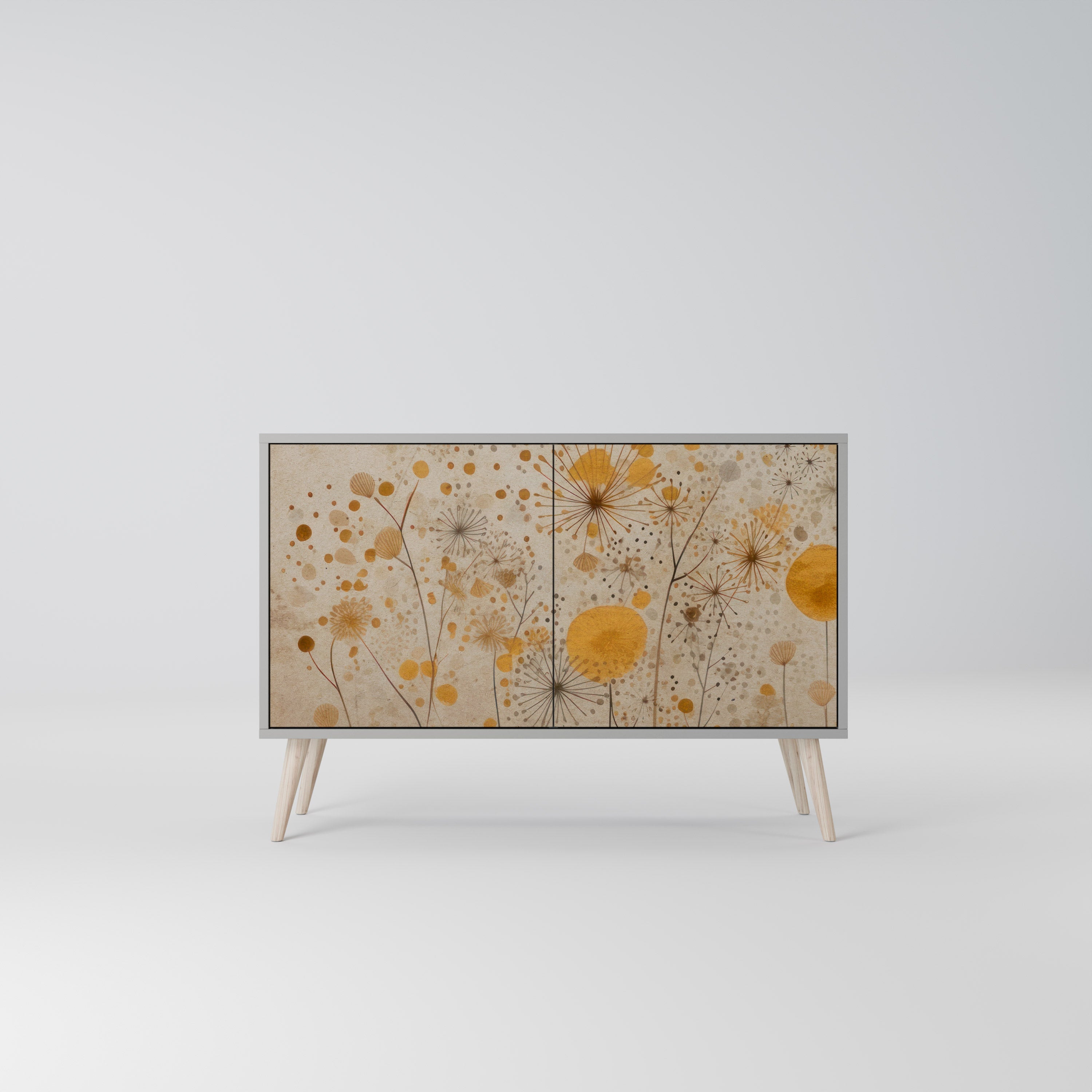 MORNING GLADE 2-Door Sideboard in Grey Finish