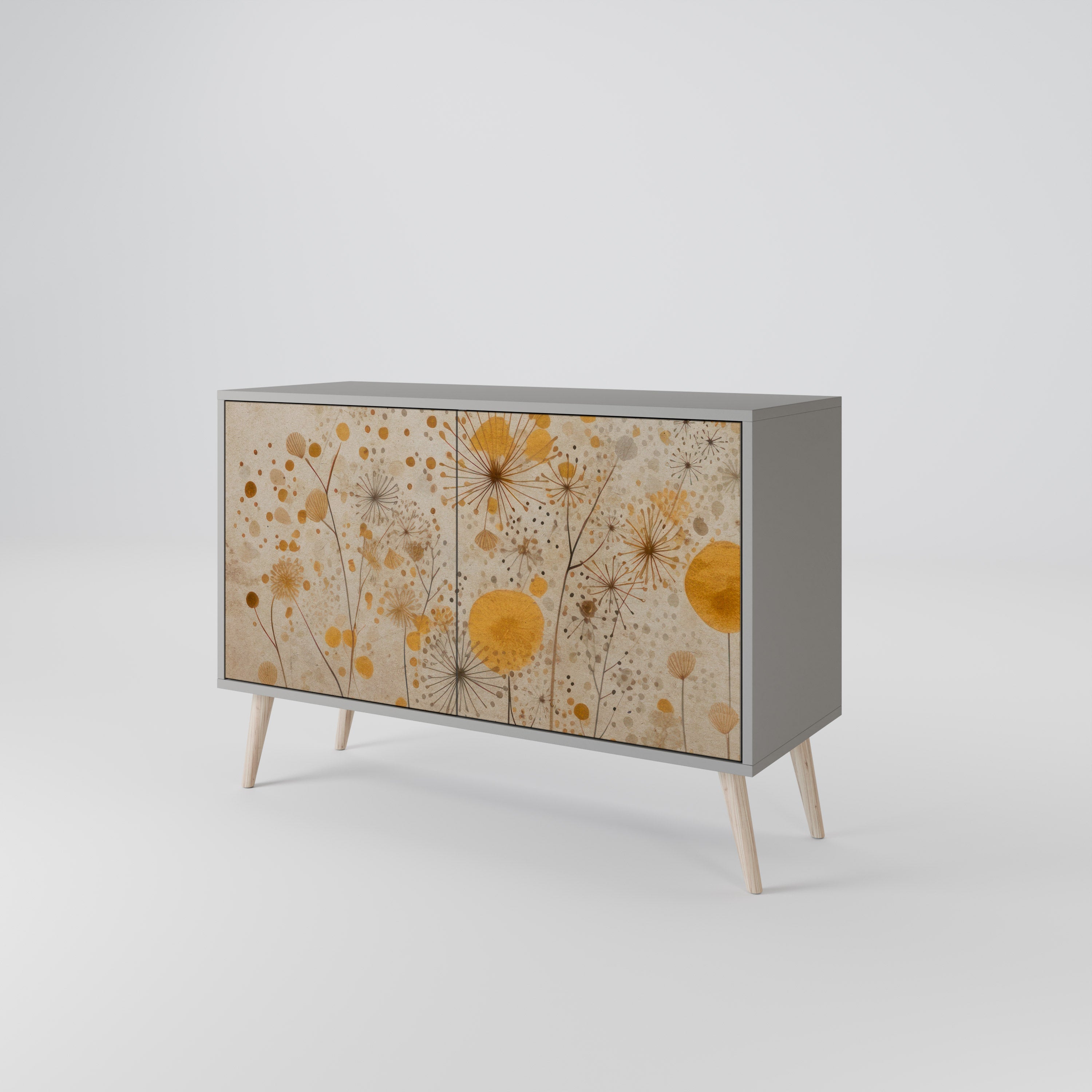 MORNING GLADE 2-Door Sideboard in Grey Finish