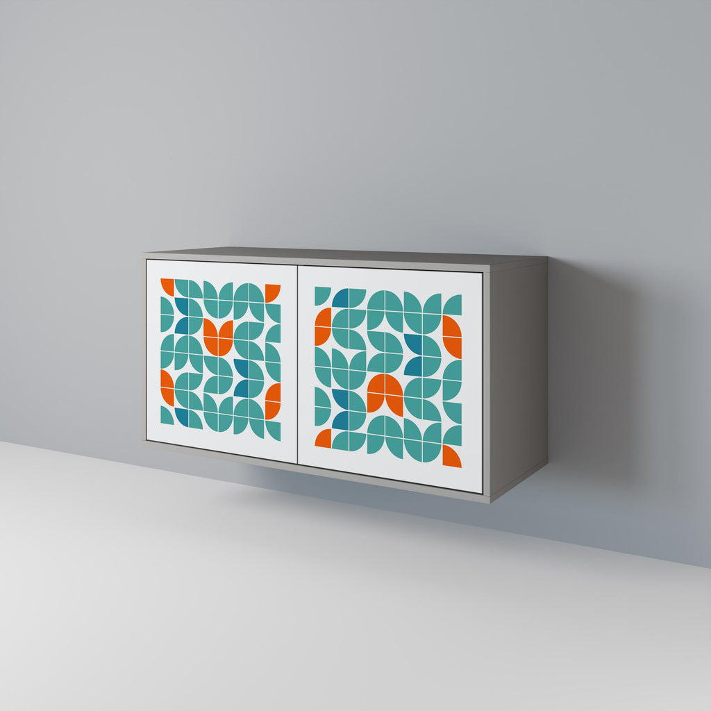 BE THE CHANGE Aparador de 2 Portas em Acabamento Cinzento