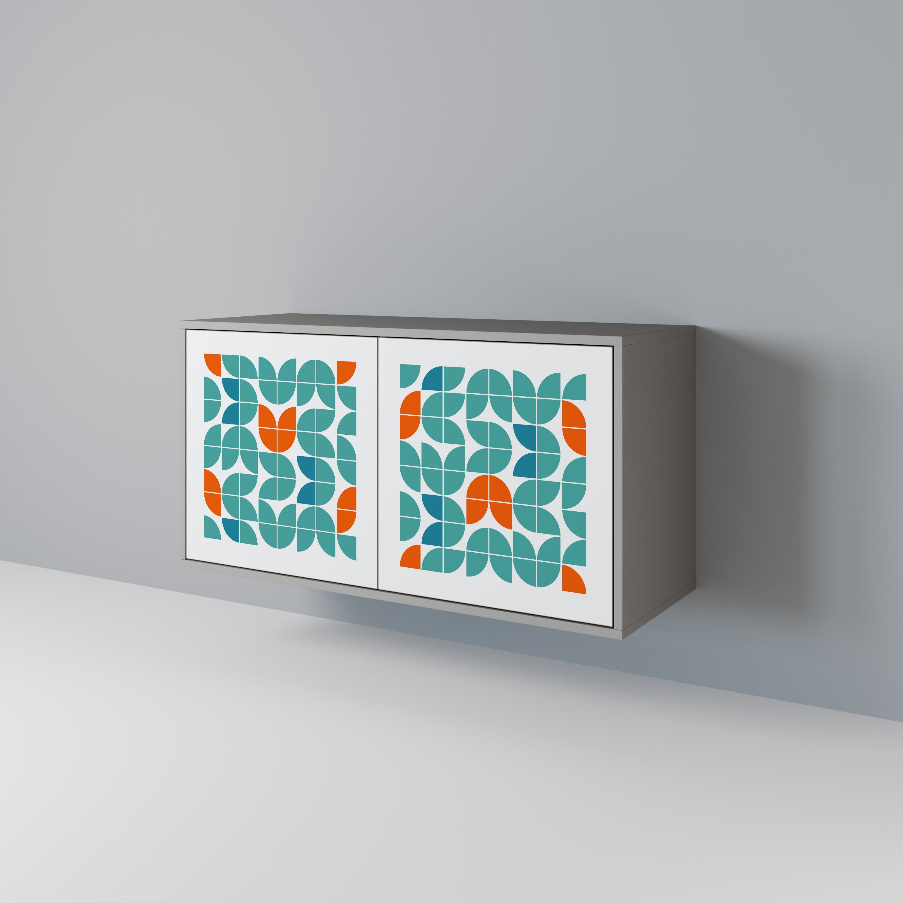 BE THE CHANGE Aparador de 2 Portas em Acabamento Cinzento