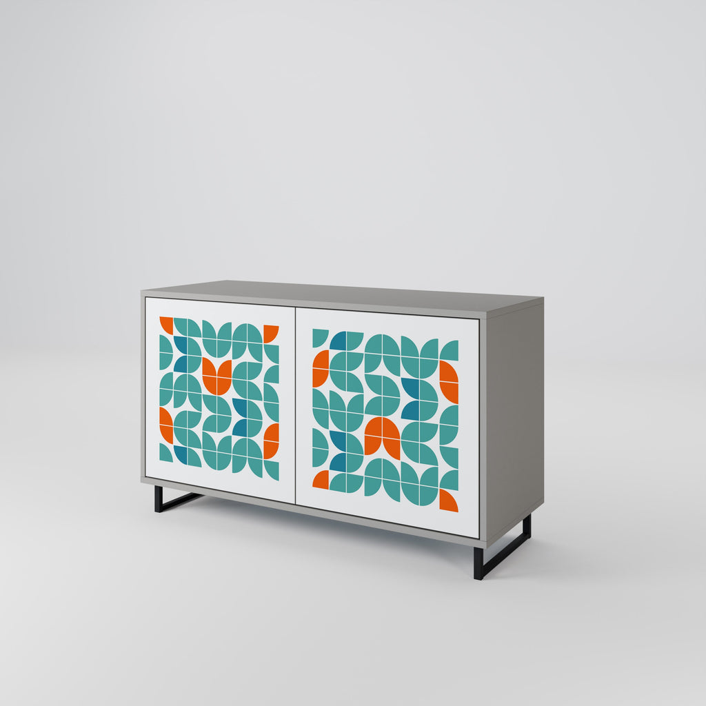 BE THE CHANGE Aparador de 2 Portas em Acabamento Cinzento