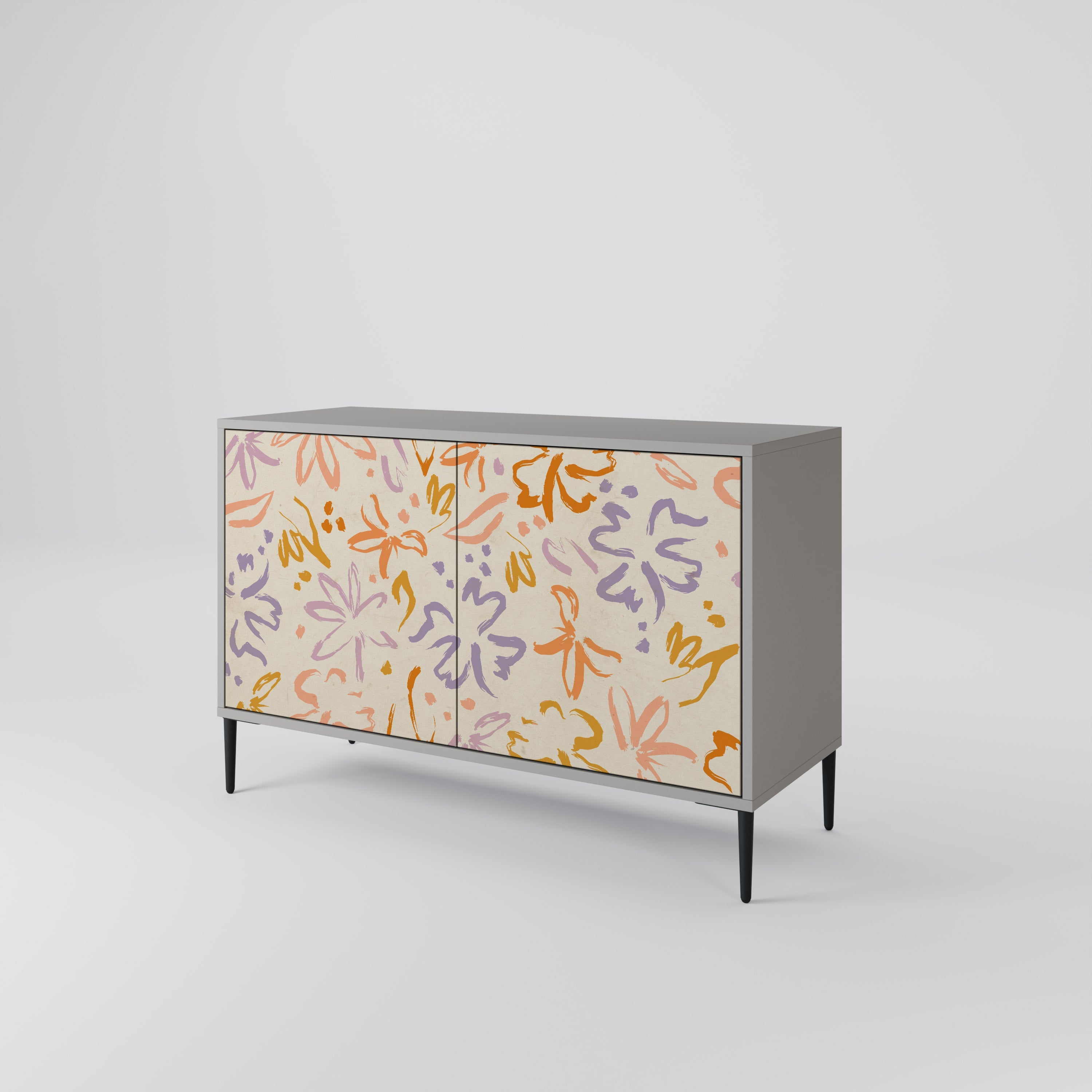SPRING WHIMSY 2-Door Sideboard in Grey Finish
