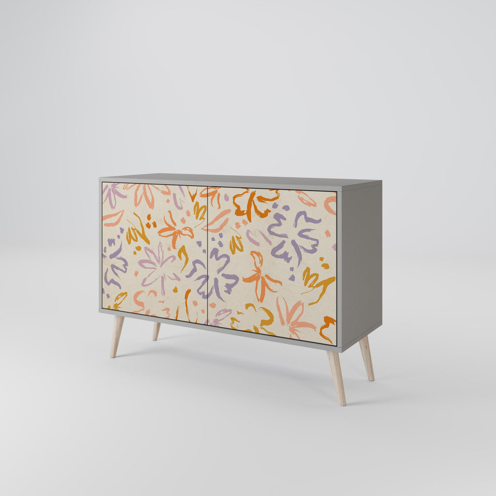 SPRING WHIMSY 2-Door Sideboard in Grey Finish