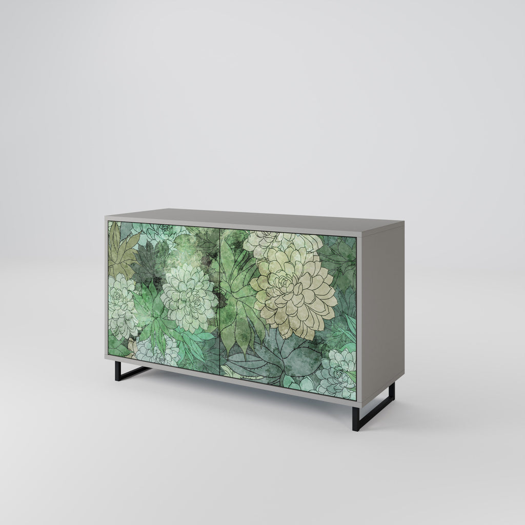SUCCULENT CLUSTER Aparador de 2 Portas em Acabamento Cinzento