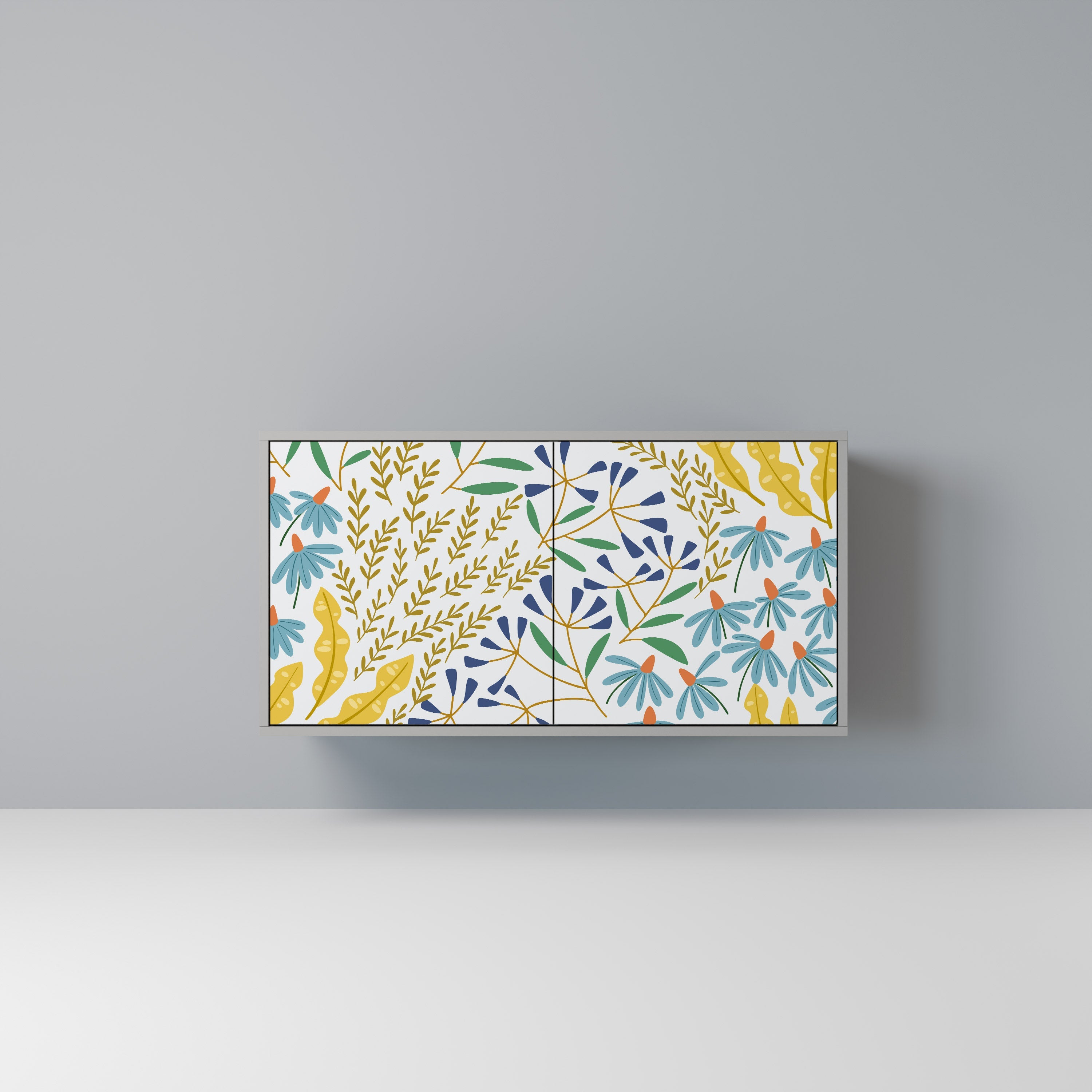 HELLO SPRING Aparador de 2 Portas em Acabamento Cinzento