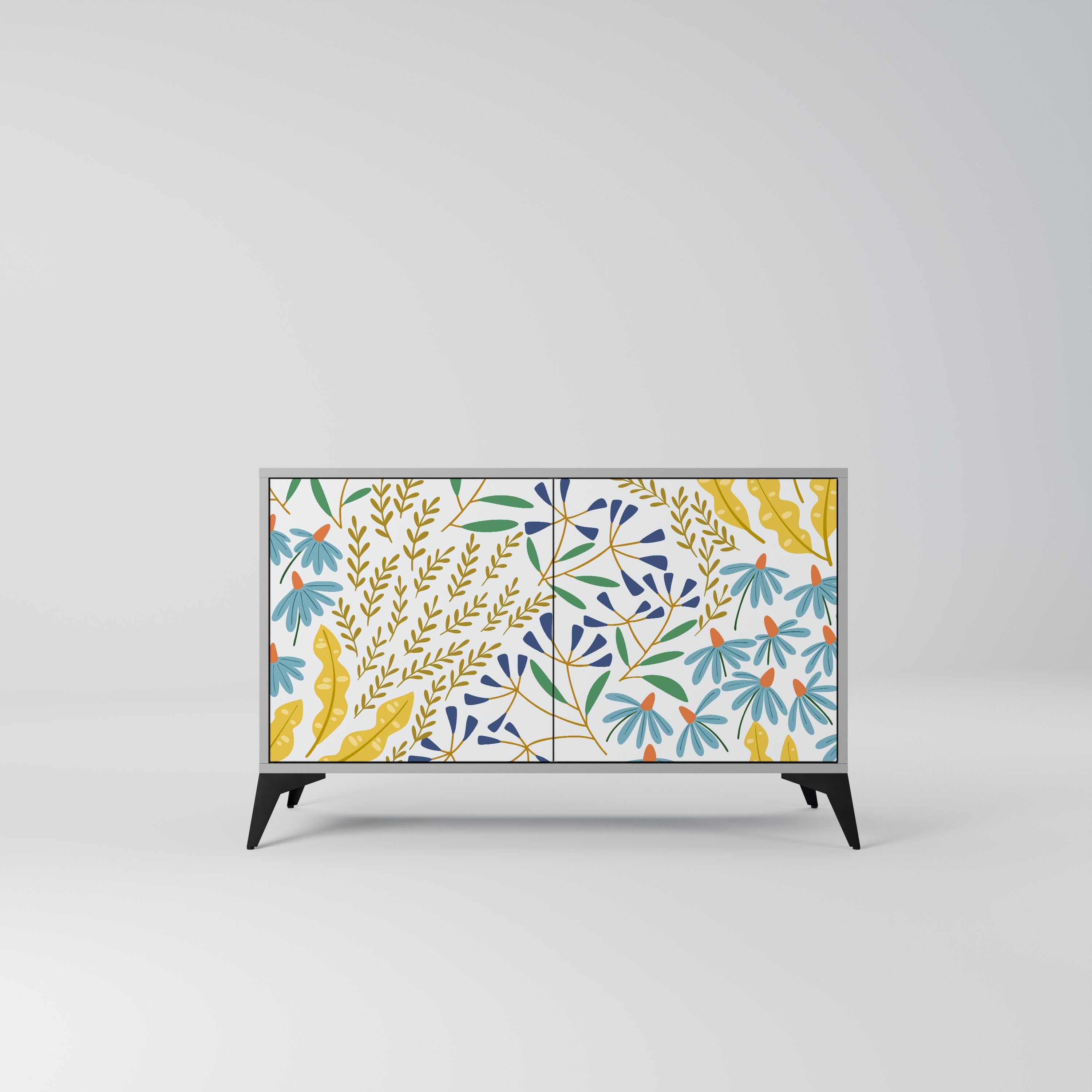 HELLO SPRING Aparador de 2 Portas em Acabamento Cinzento