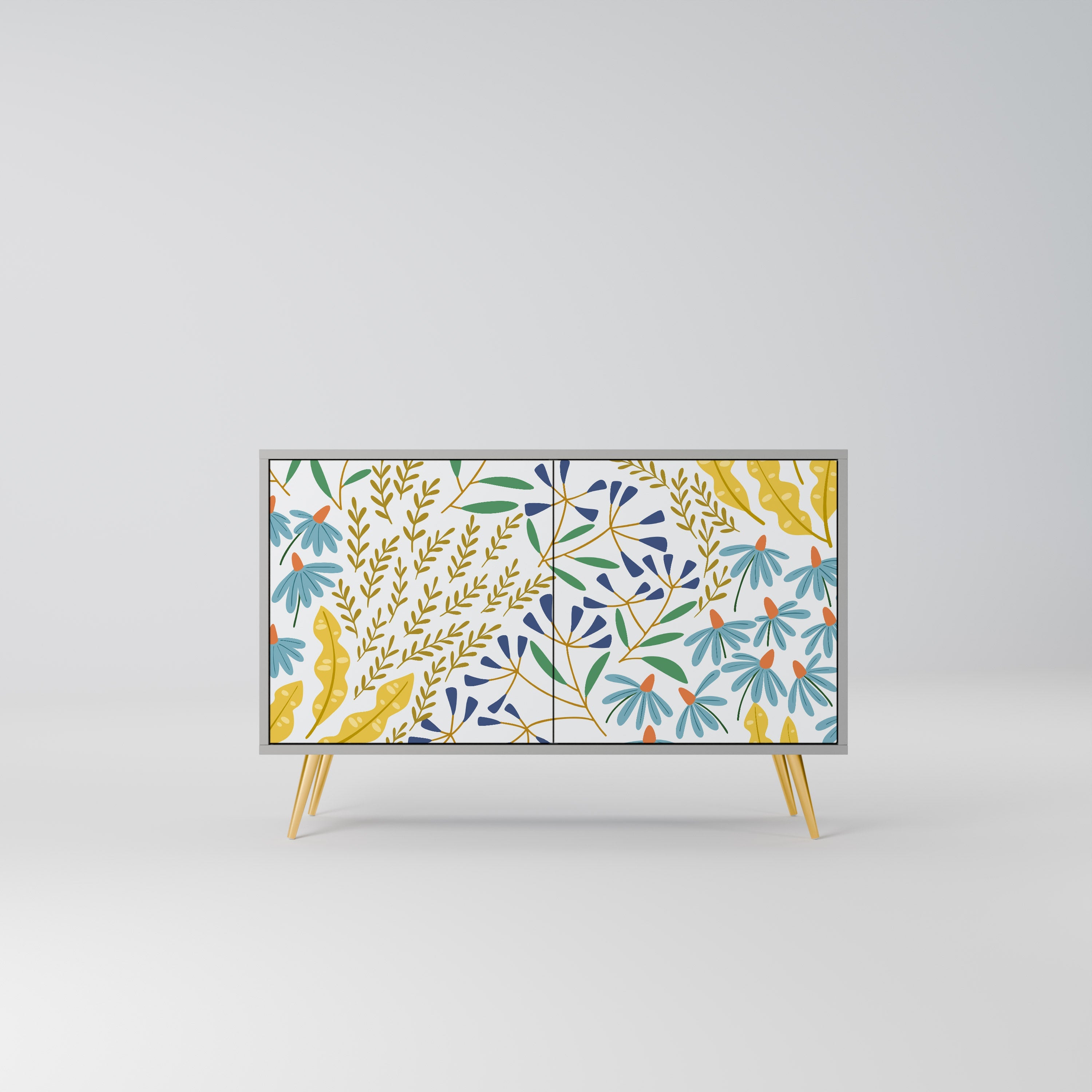 HELLO SPRING Aparador de 2 Portas em Acabamento Cinzento